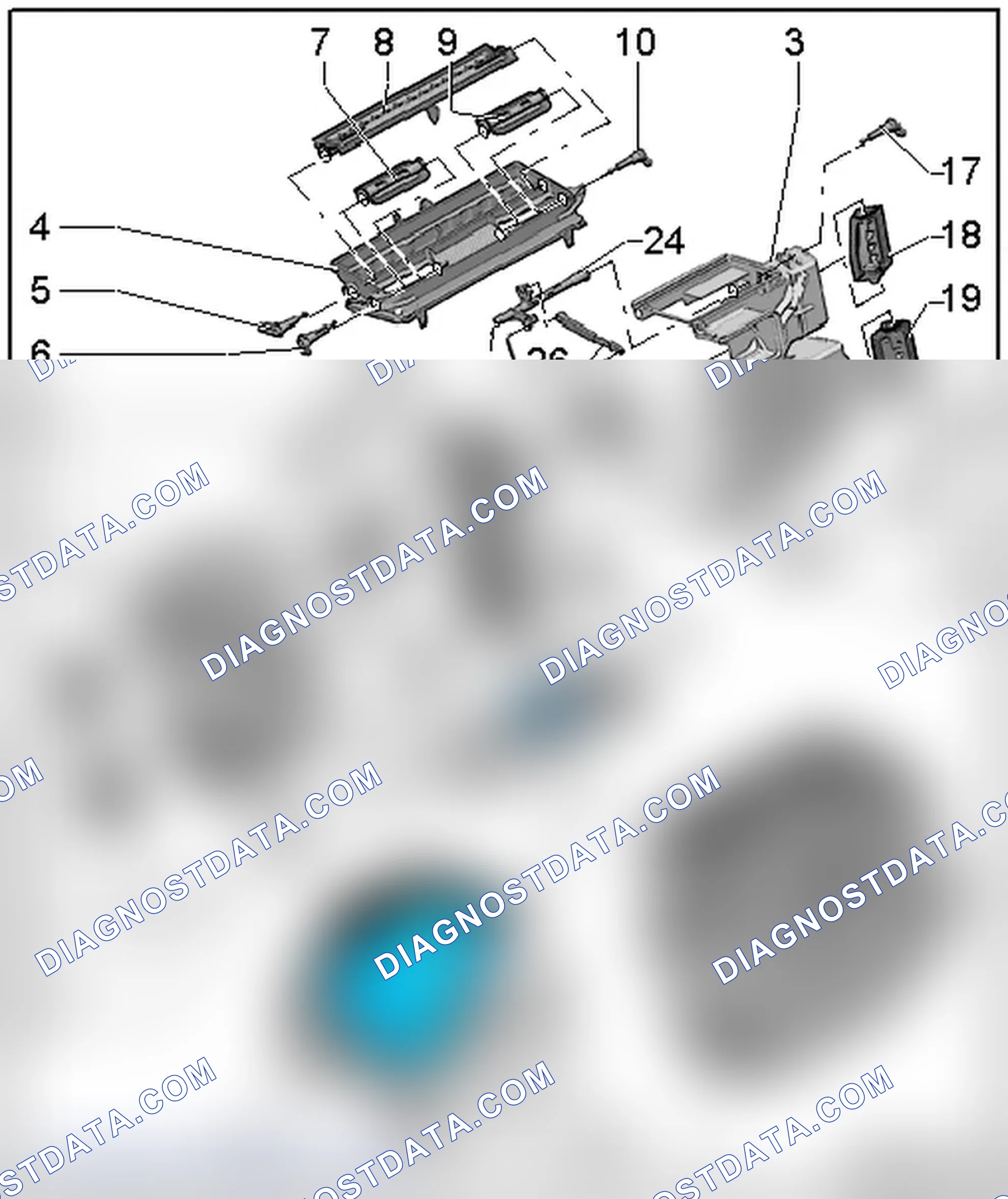 Scheme 349: AIR DISTRIBUTION HOUSING COMFORT A/C SYSTEM