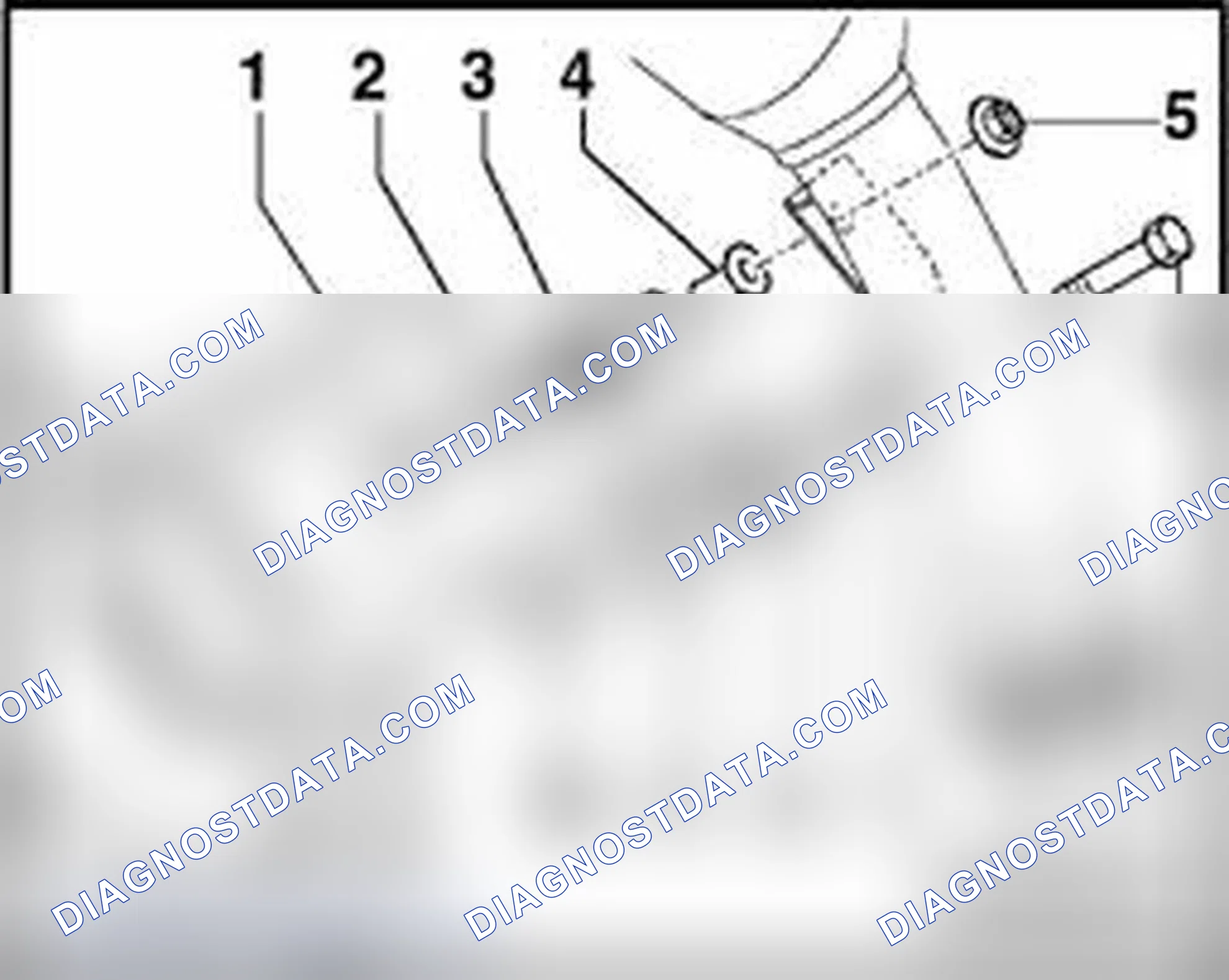 Scheme 309: Individual left mounting components for vehicles with automatic transmission 01J