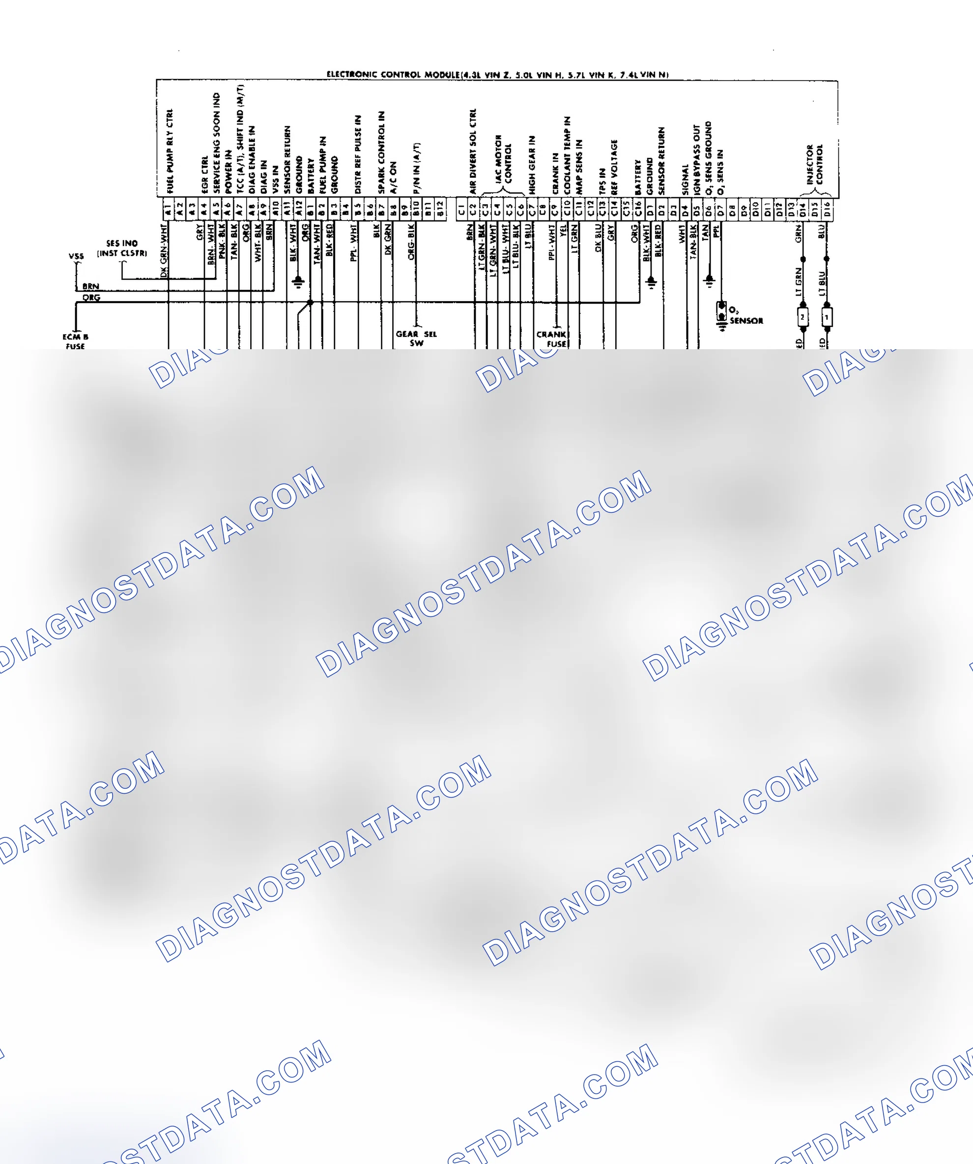Scheme 158: "G" Series Van (4.3L, 5.0L & 5.7L & 7.4L) Wiring Diagram