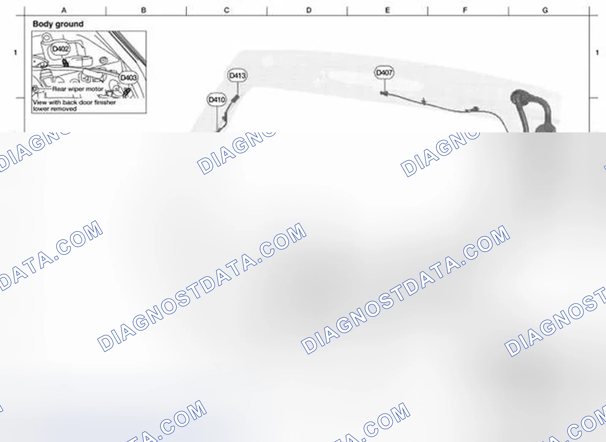 Scheme 42: BACK DOOR HARNESS (HATCHBACK ONLY)