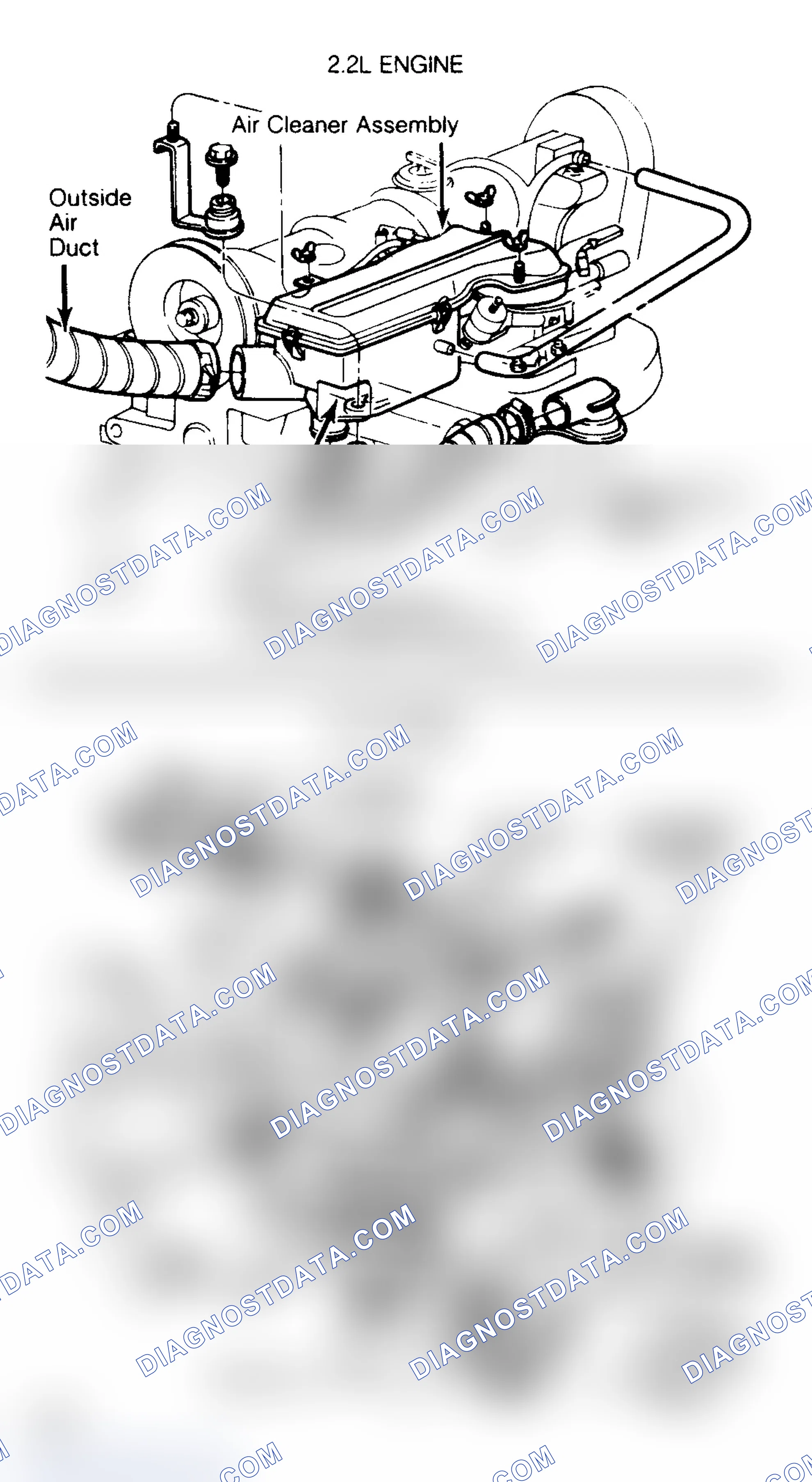 Scheme 52: Heated Air Inlet System (2.2L & 2.6L)
