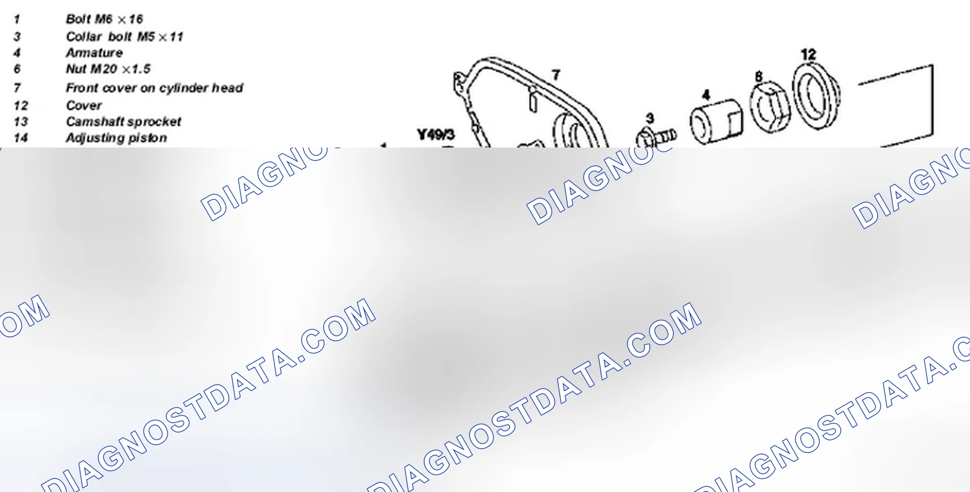 Scheme 2: Identifying Exhaust Camshaft Solenoid Components - Engine 271.921 /940 /941 /944 /946 /948 /955 /956