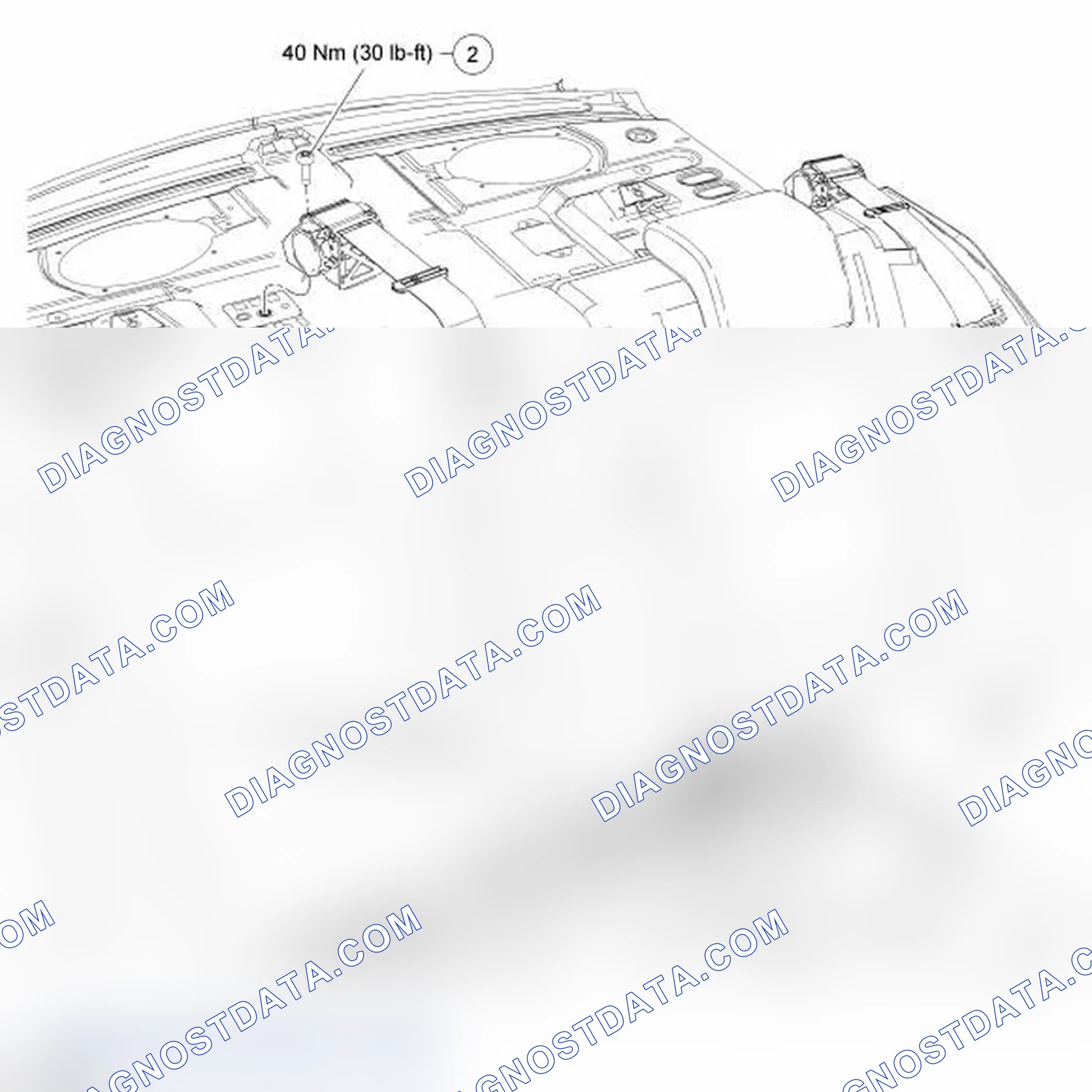 Scheme 2: Safety Belt Retractor - Rear, Center, Taurus, Sable