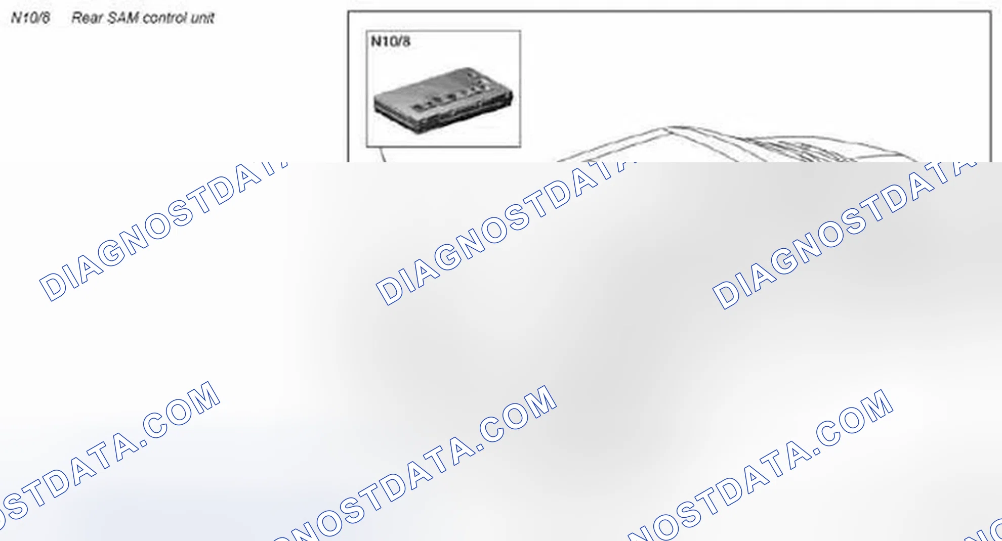 Scheme 25: Rear SAM control unit, component description - GF54.21-P-7030RT
