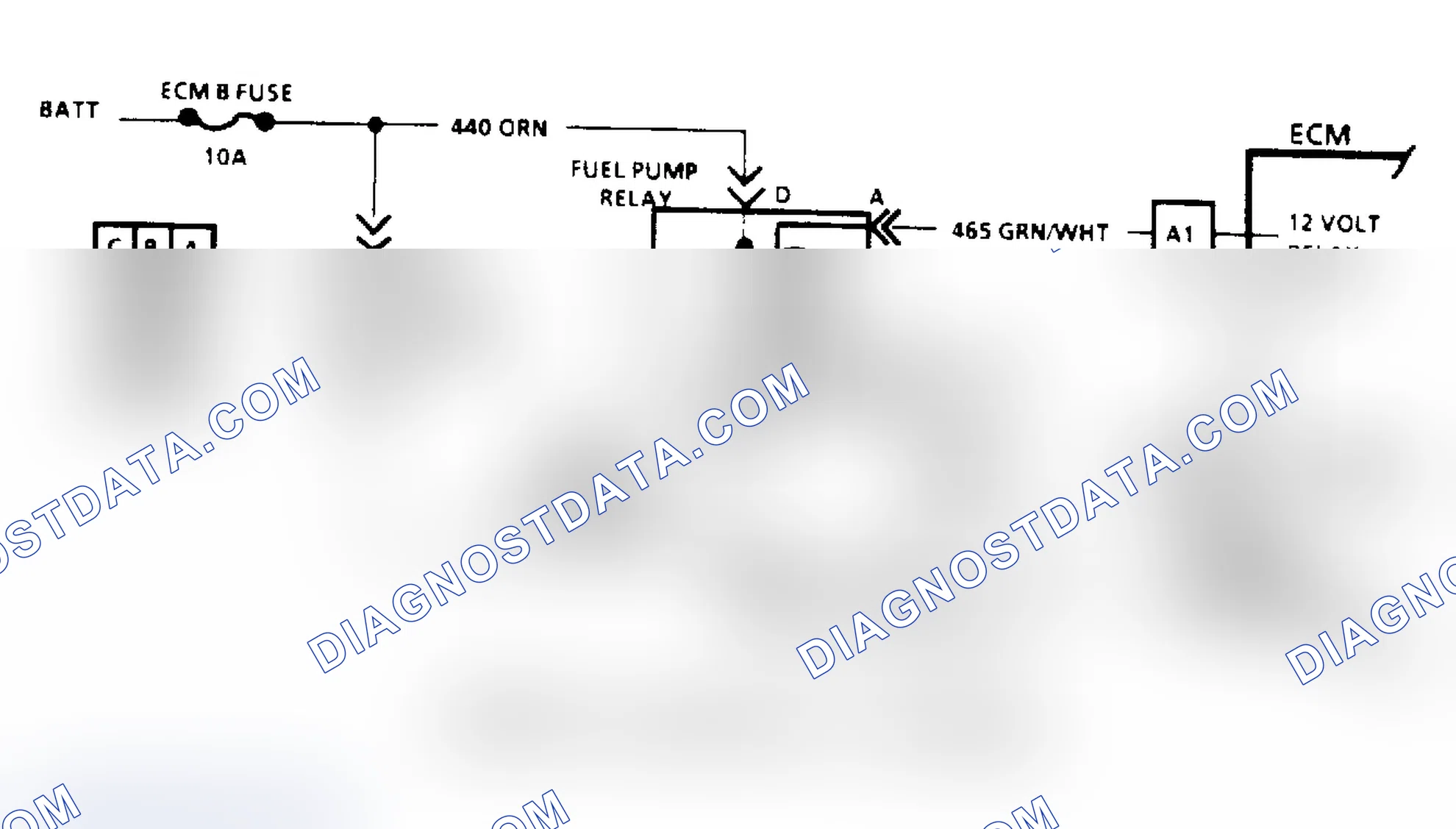 Scheme 105: Code 54, Fuel Pump Schematic (Astro, Safari & "S/T" Series)