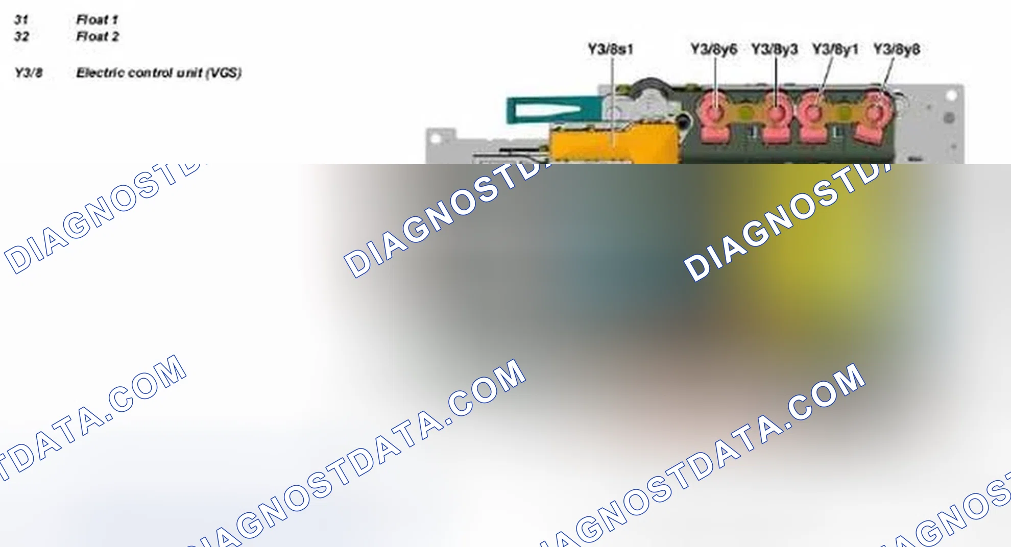 Scheme 33: Identifying Float 1, Float 2 And Electrical Control Unit Location - Transmission 722.9
