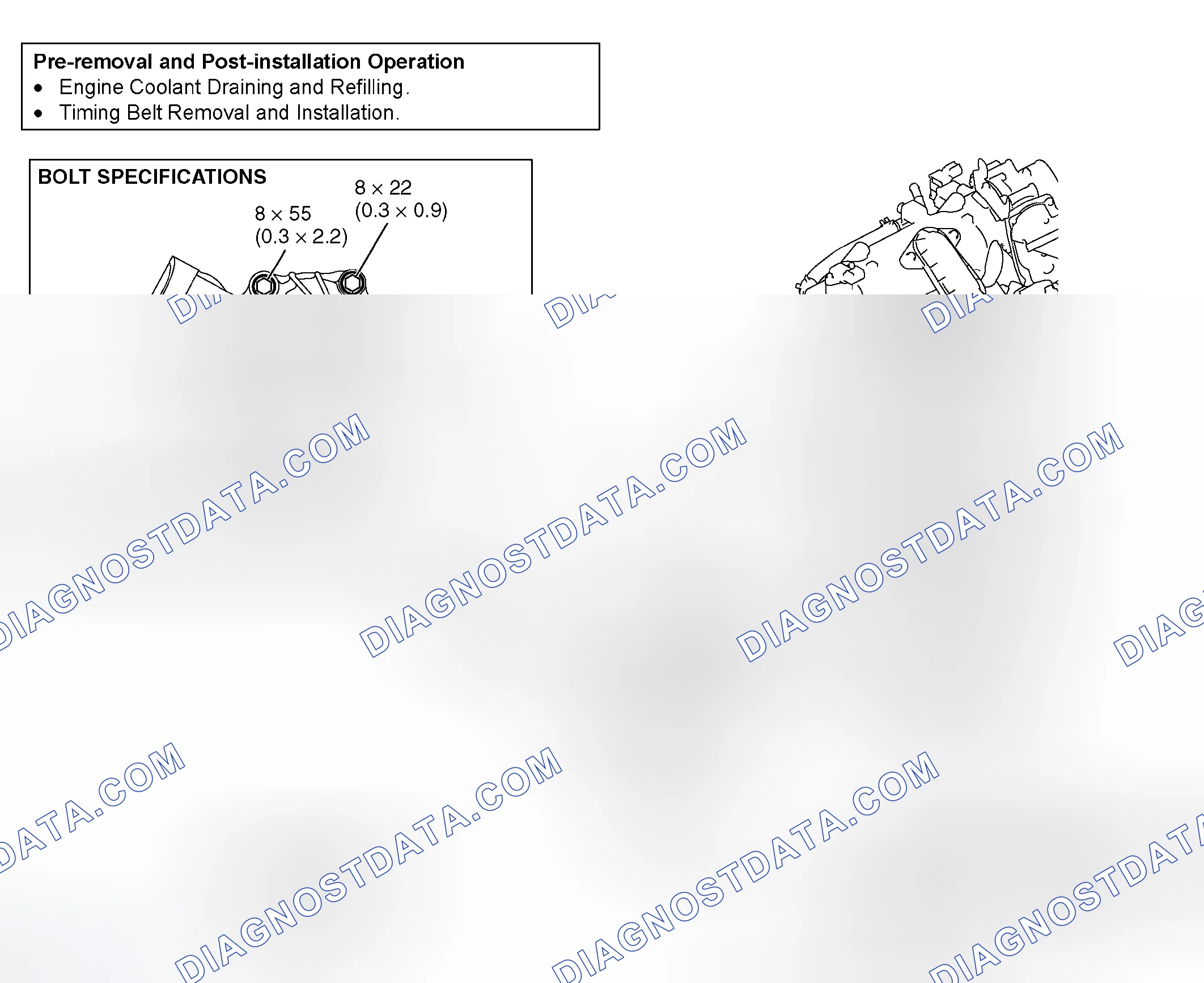 Scheme 43: REMOVAL AND INSTALLATION < 2.4L ENGINE >