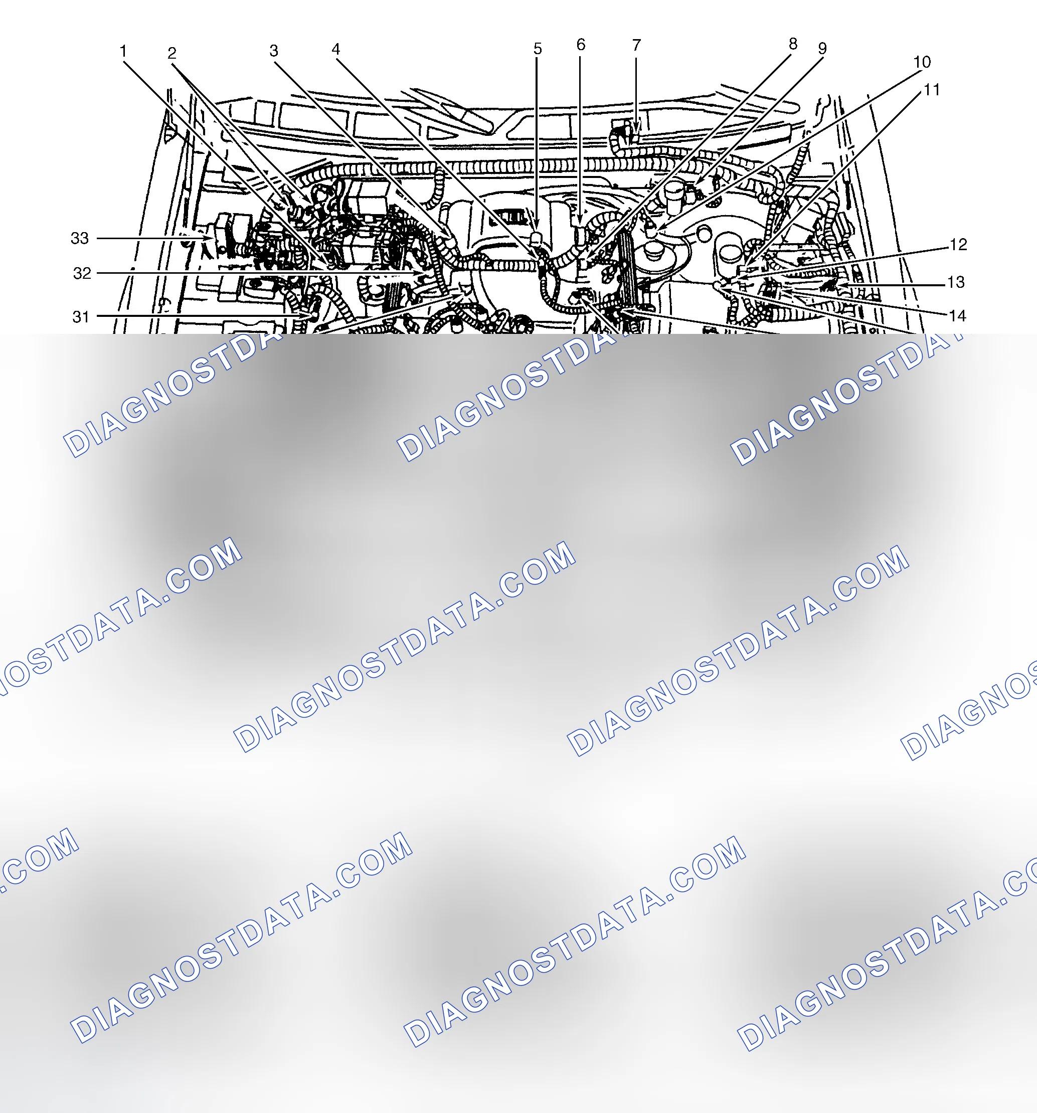 Scheme 21: Locating Powertrain Control Module, Right Side Of Engine Compartment (4.6L)