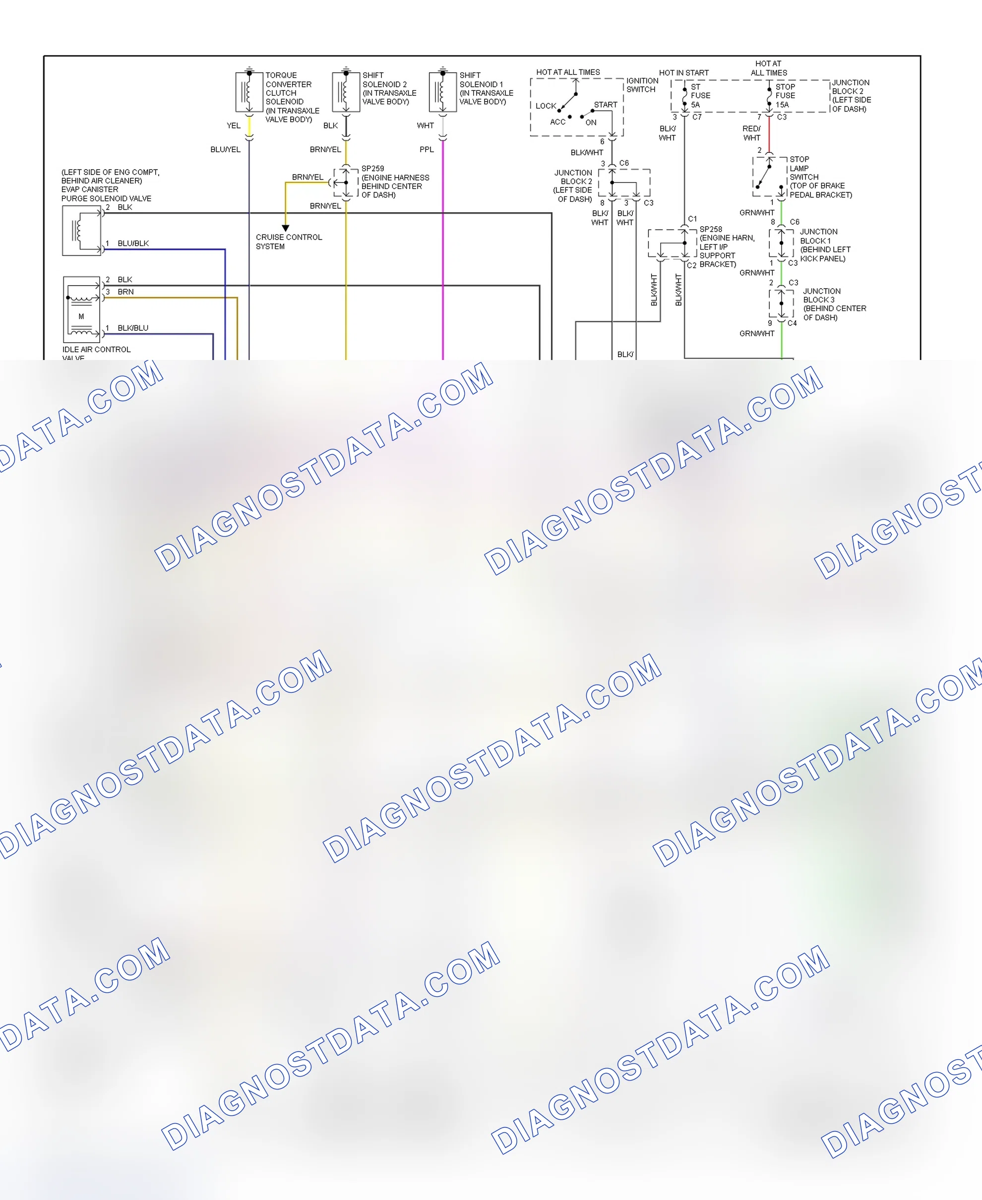Scheme 154: PCM Wiring Diagram (Prizm - 1.8L - 1 Of 2)