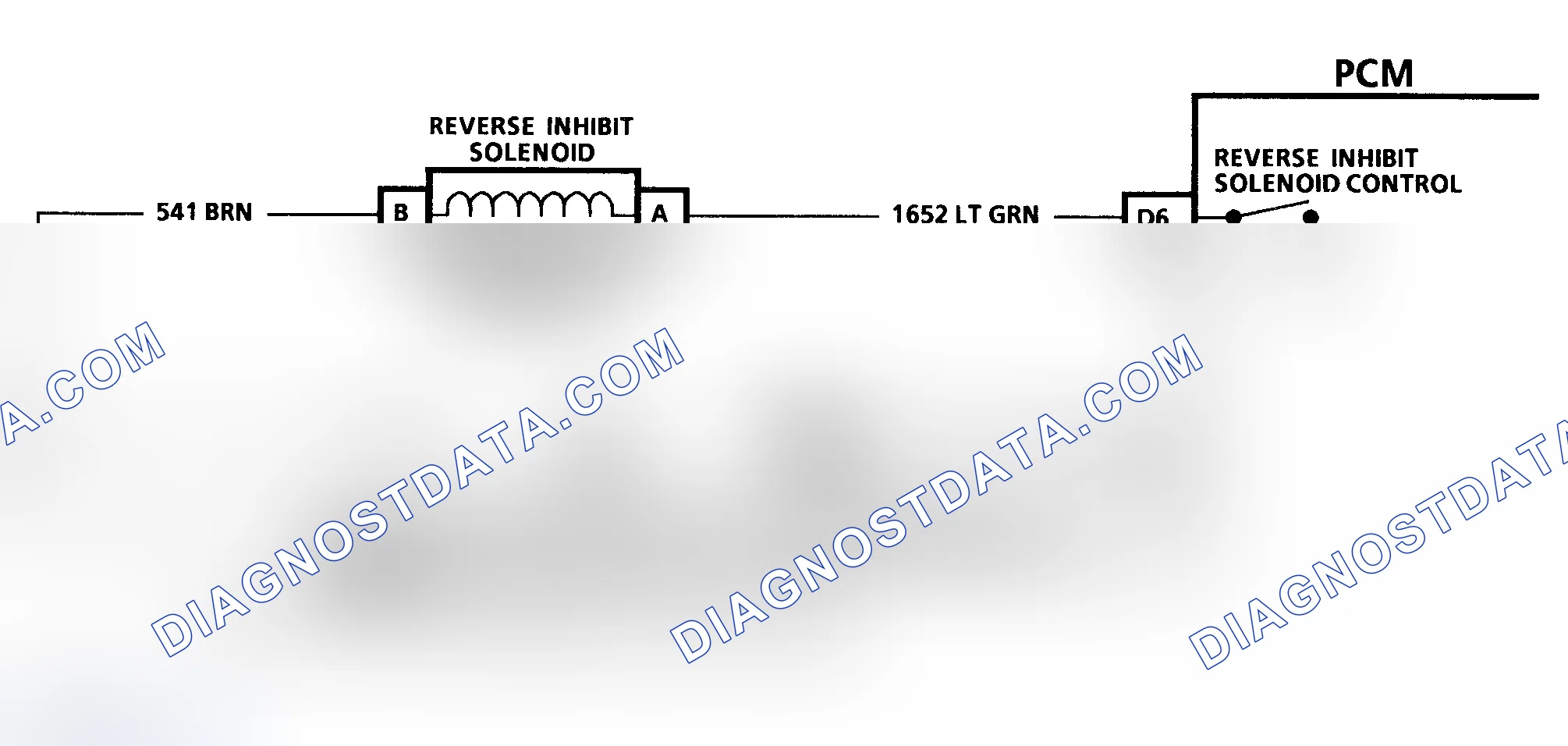 Scheme 153: Code 83 Schematic (5.7L With M/T) Reverse Inhibit Solenoid