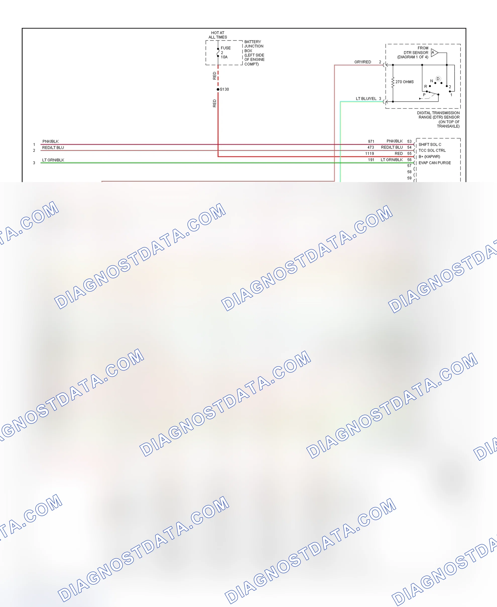 Scheme 183: PCM Wiring Diagram (Windstar - 3.8L - 4 Of 4)