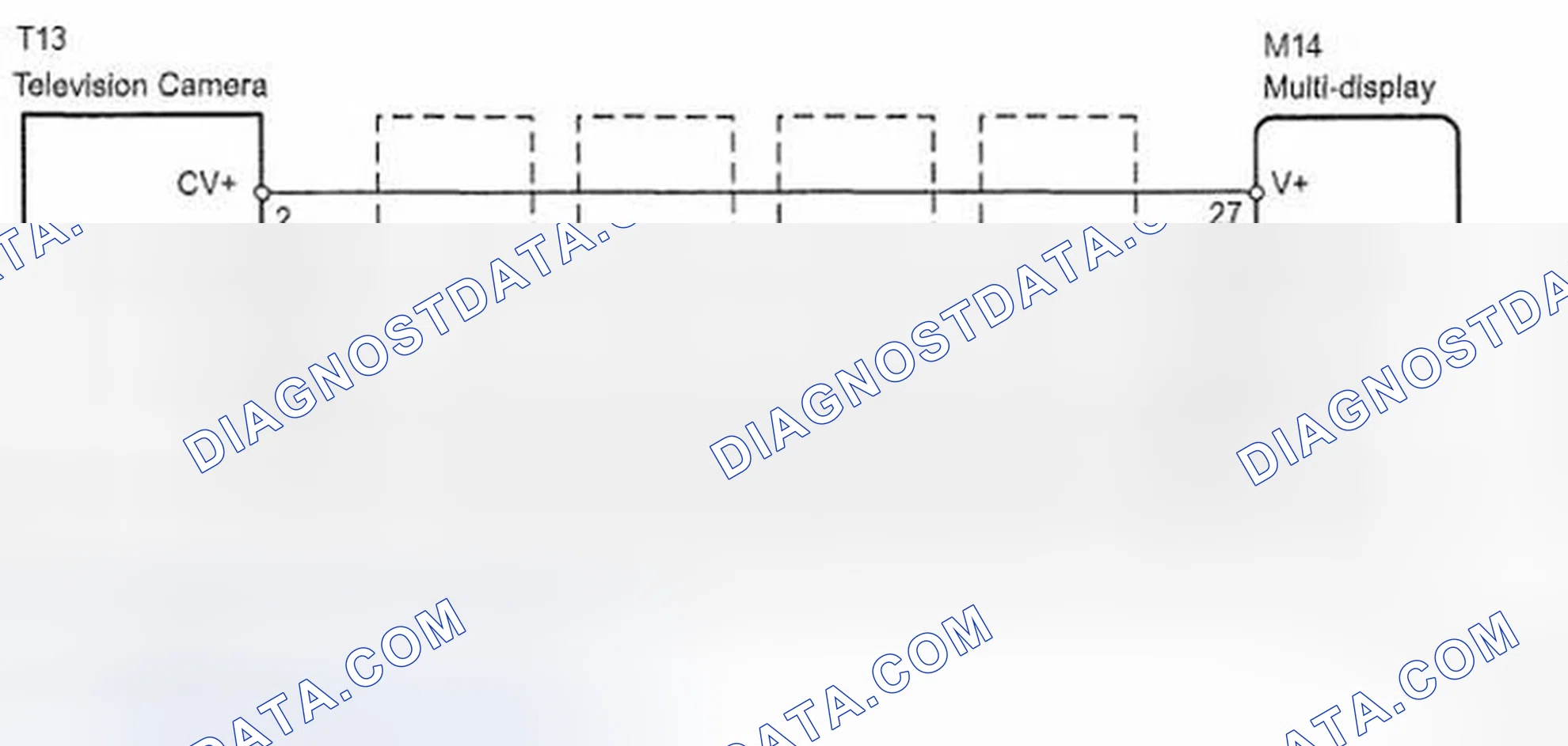 Scheme 4: Multi-Display And Television Camera Assembly Signal Circuit - Wiring Diagram