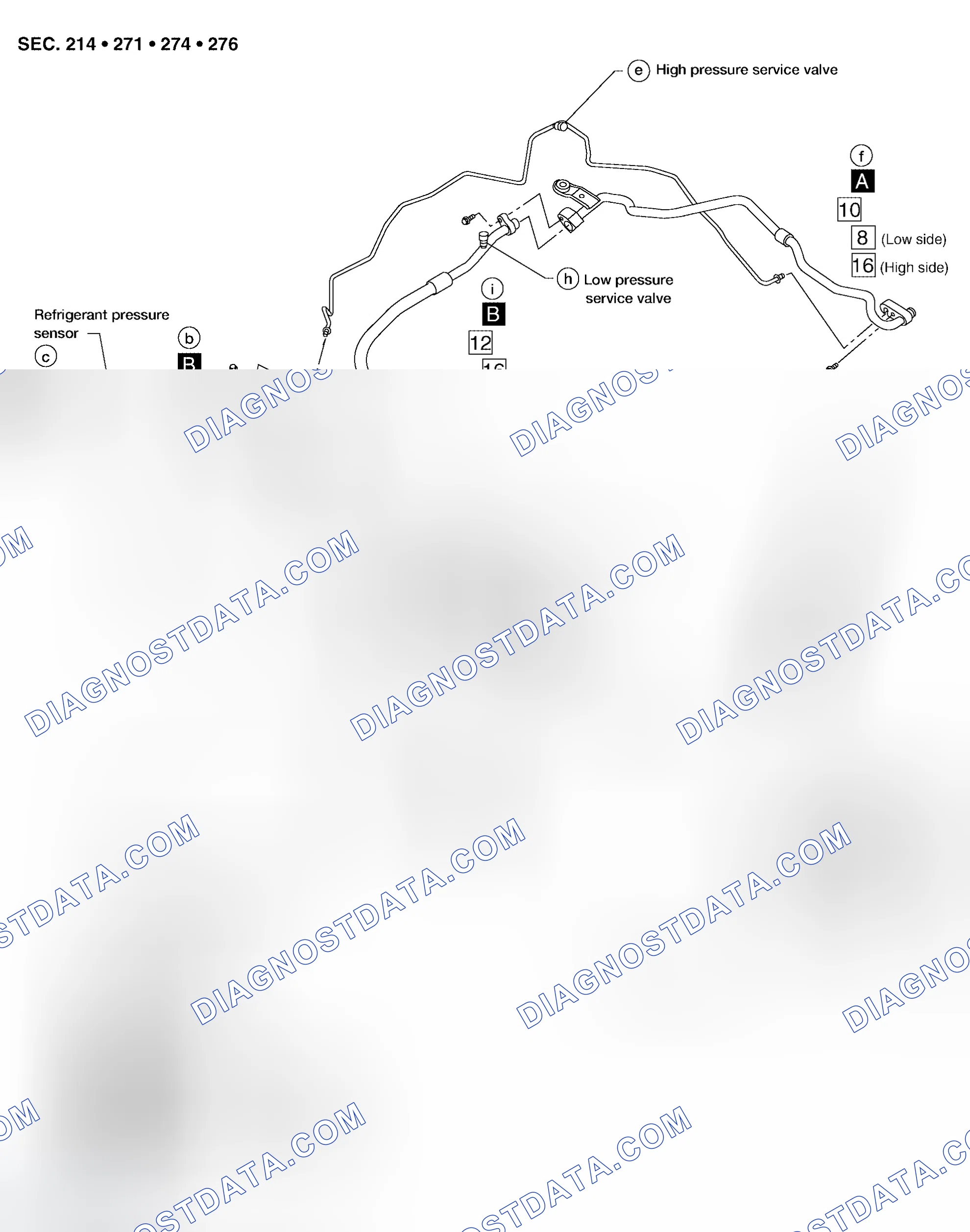 Scheme 126: O-RING AND REFRIGERANT CONNECTION