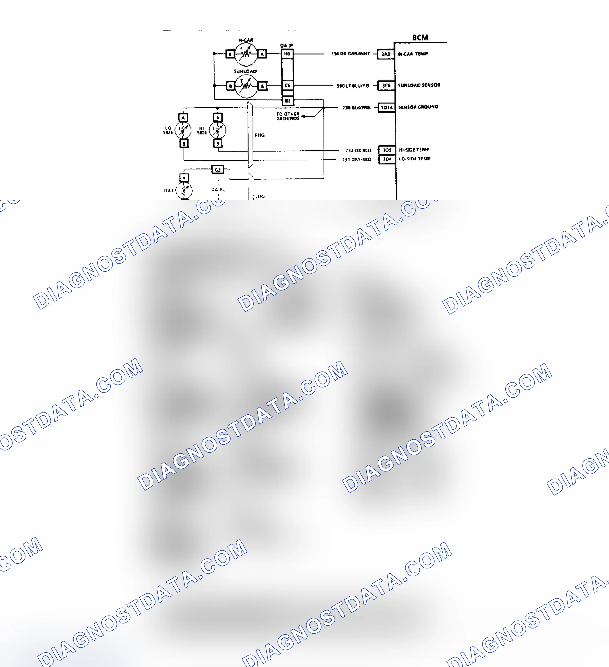 Scheme 7: Code B115, Sun Load Sensor Circuit