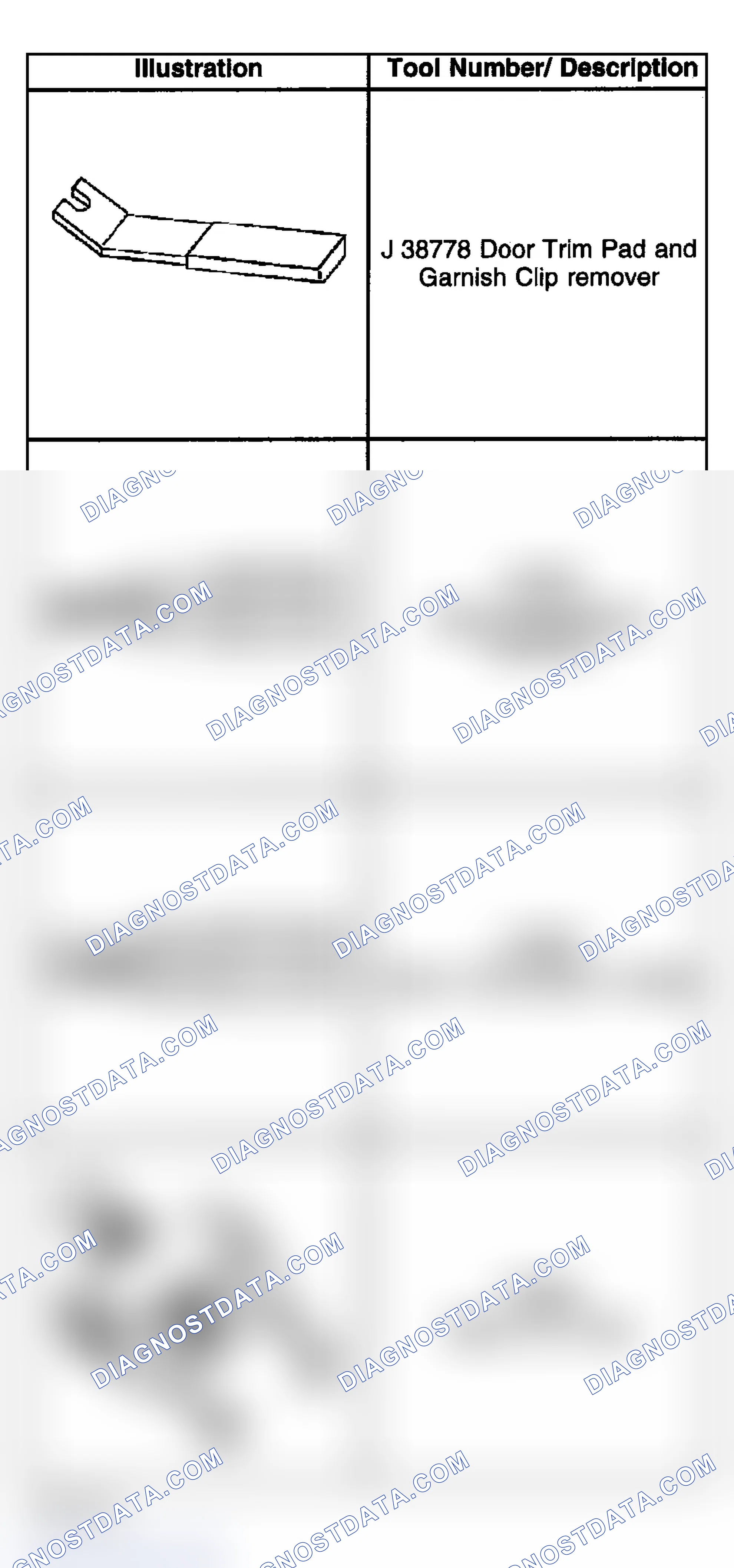 Scheme 63: Special Tools and Equipment