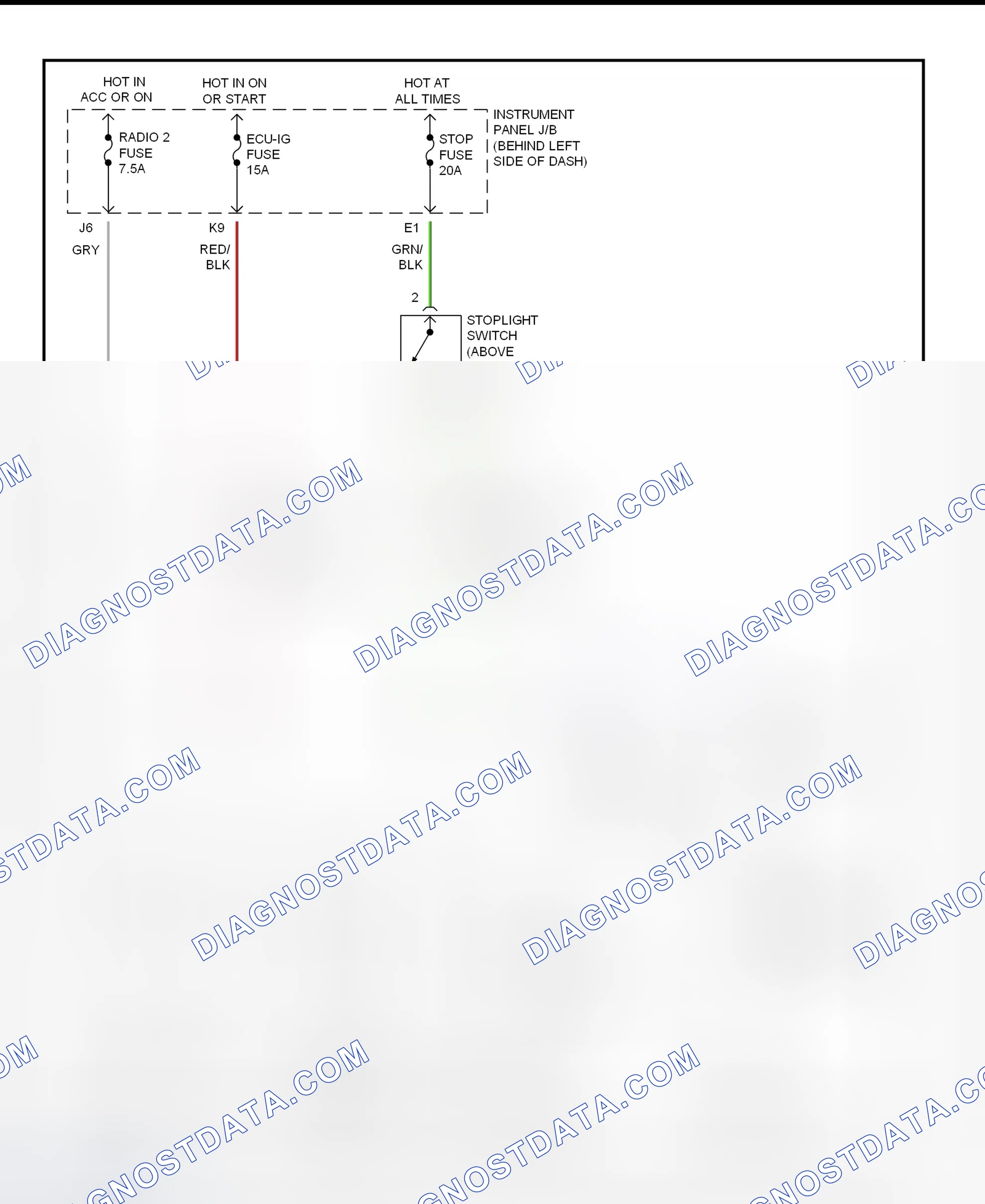 Scheme 323: Shift Interlock System Wiring Diagram (2002 - Toyota Highlander)
