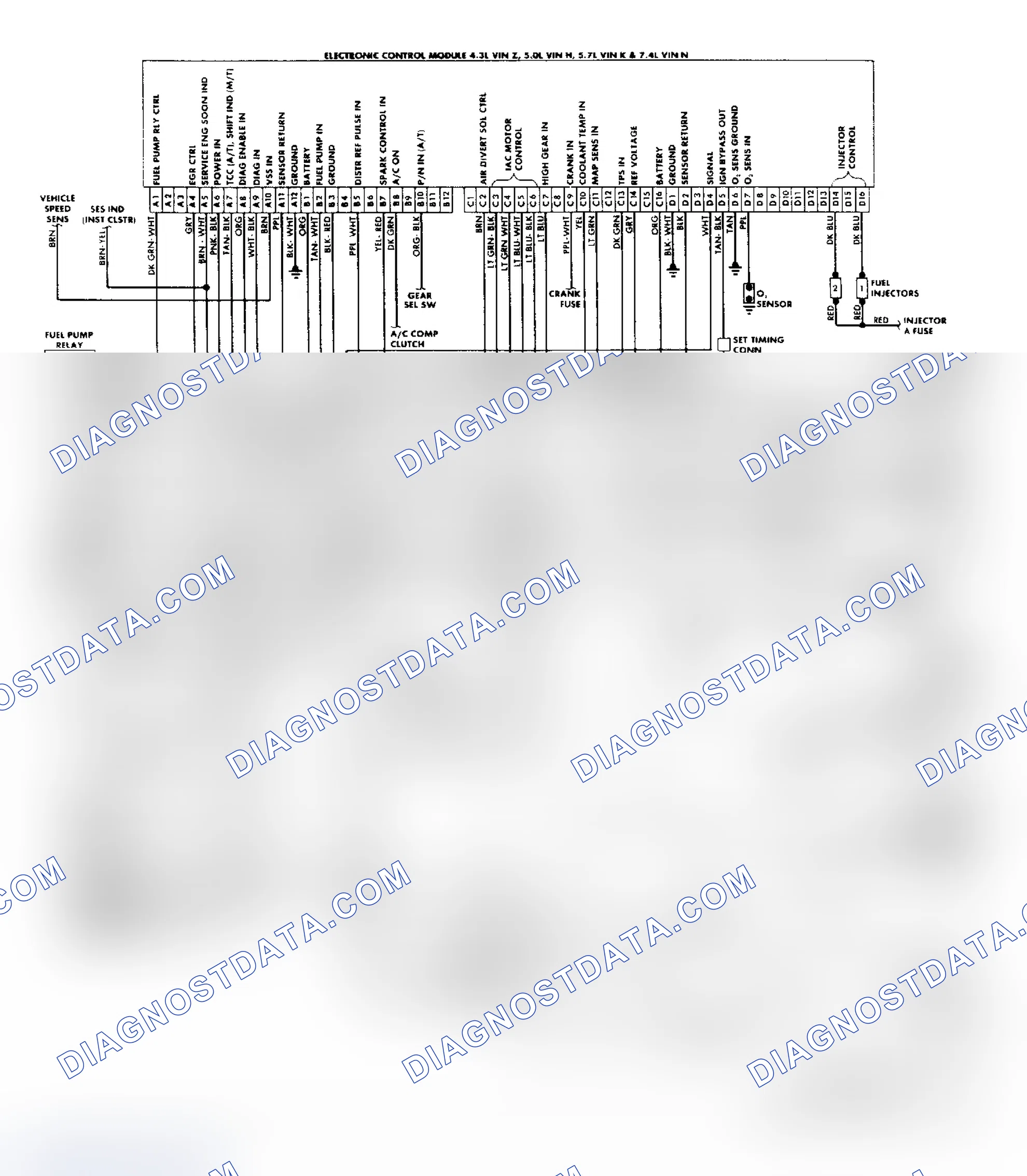 Scheme 182: "C/K" Series (4.3L, 5.0L, 5.7L & 7.4L) Wiring Diagram