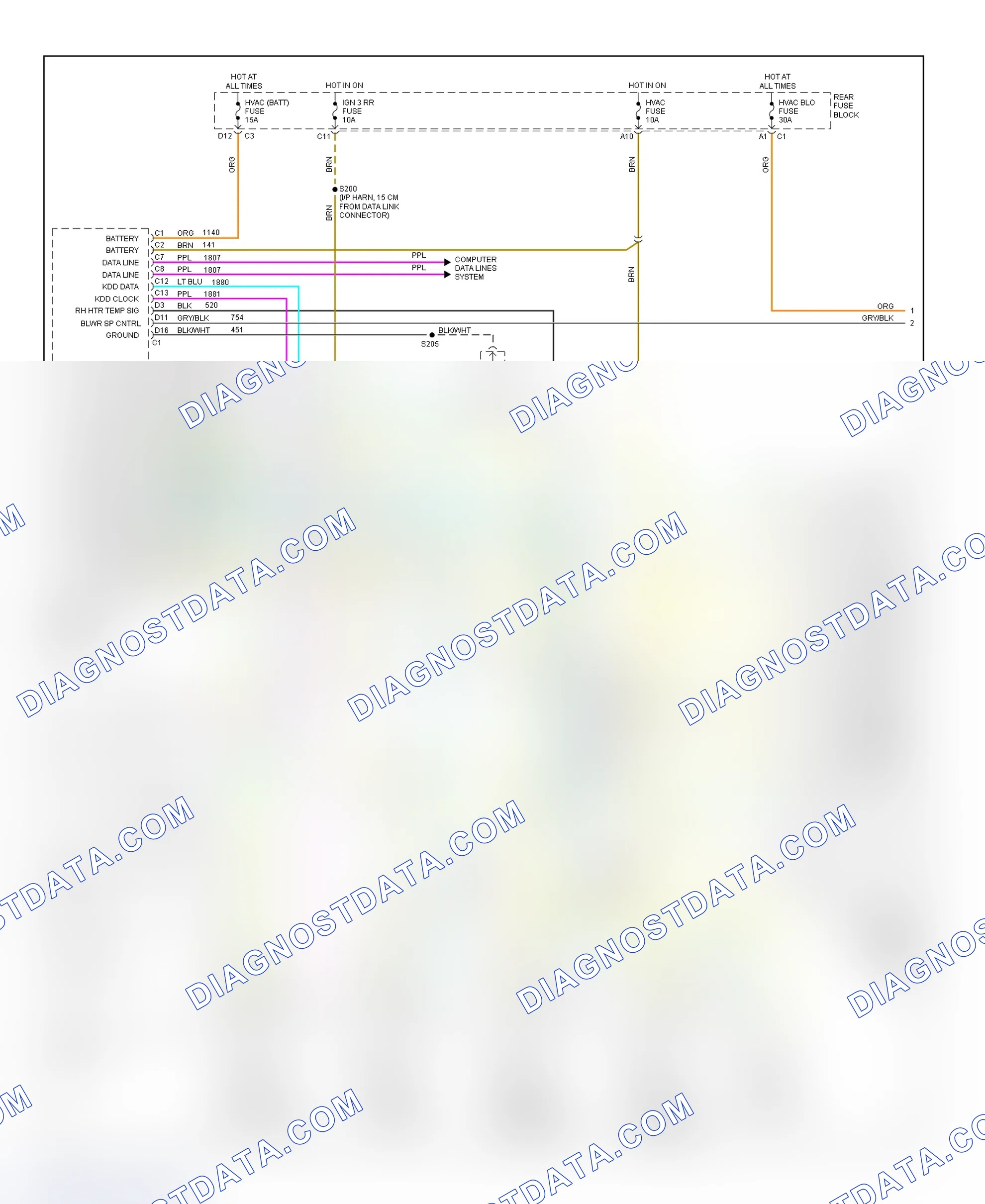 Scheme 2: Automatic A/C-Heater System Wiring Diagram (Bonneville - 1 Of 2)