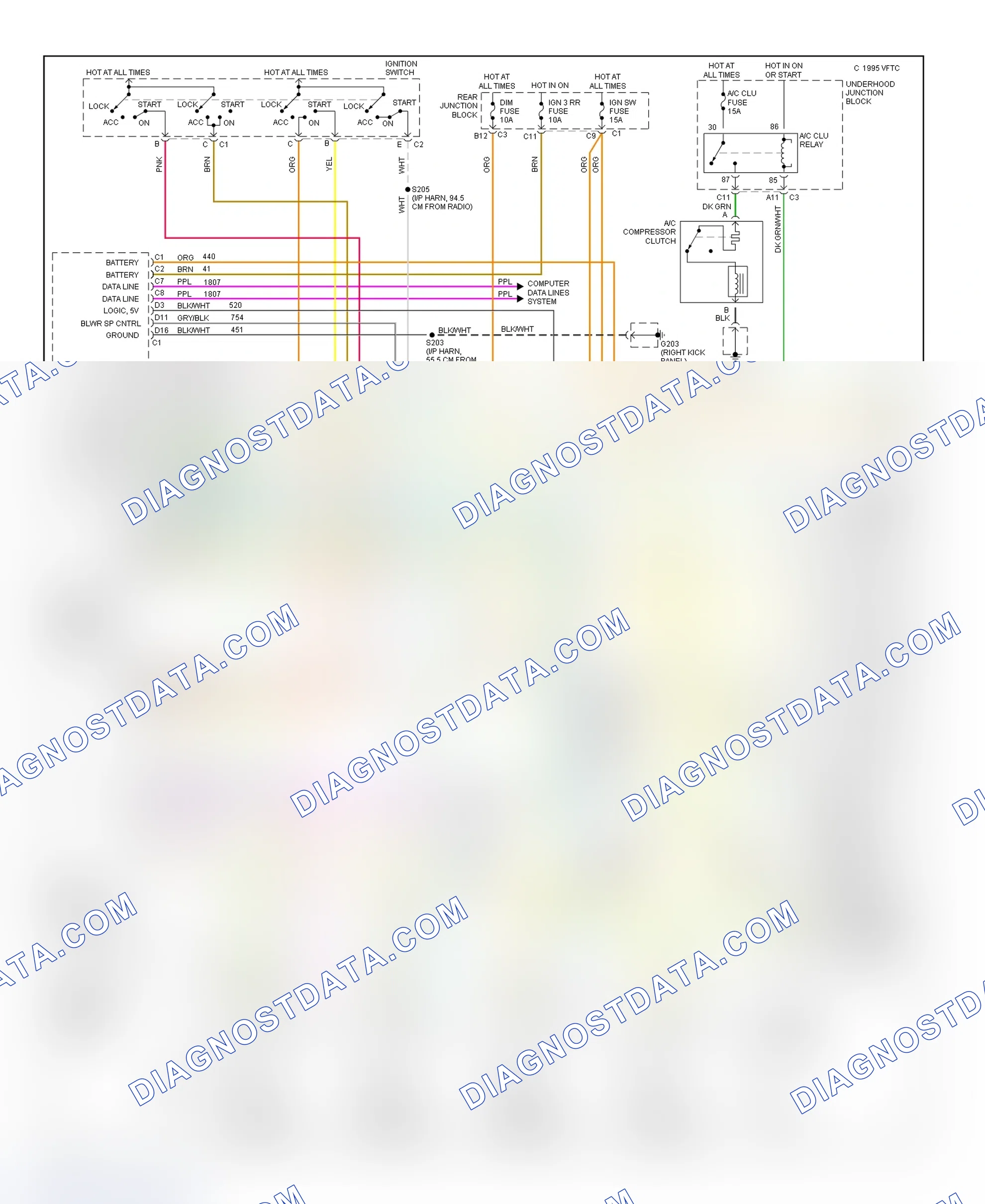 Scheme 12: Automatic A/C-Heater System Wiring Diagram (2000 Seville - 1 Of 2)