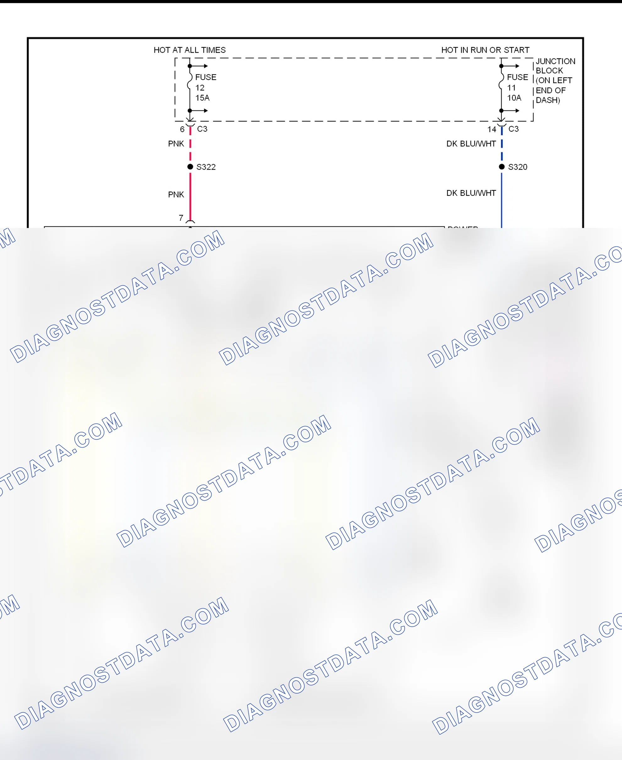 Scheme 1: Power Mirror System Wiring Diagram (Dakota)