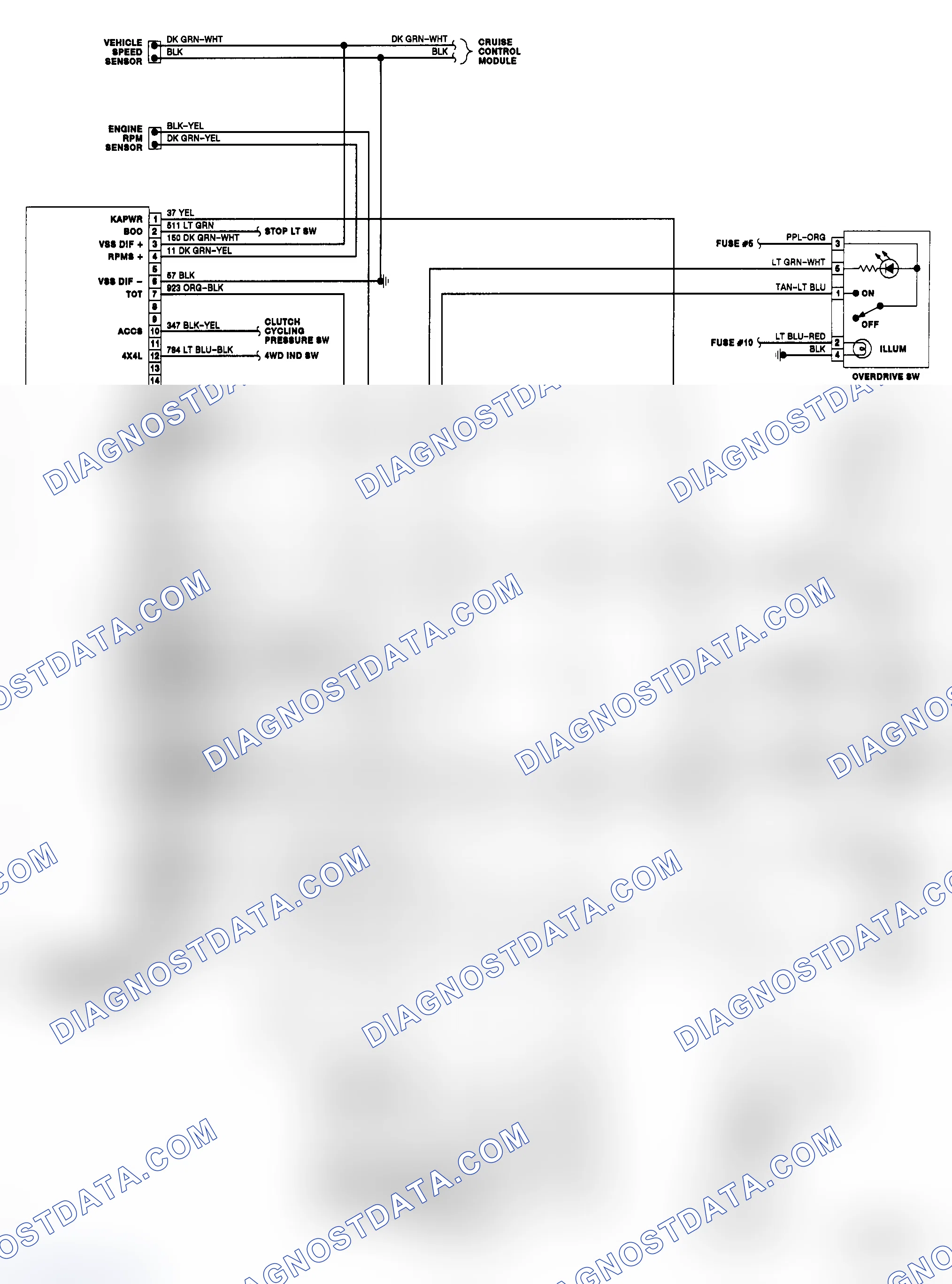 Scheme 144: E4OD Wiring Diagram (1990 Bronco & "F" Series - Diesel)