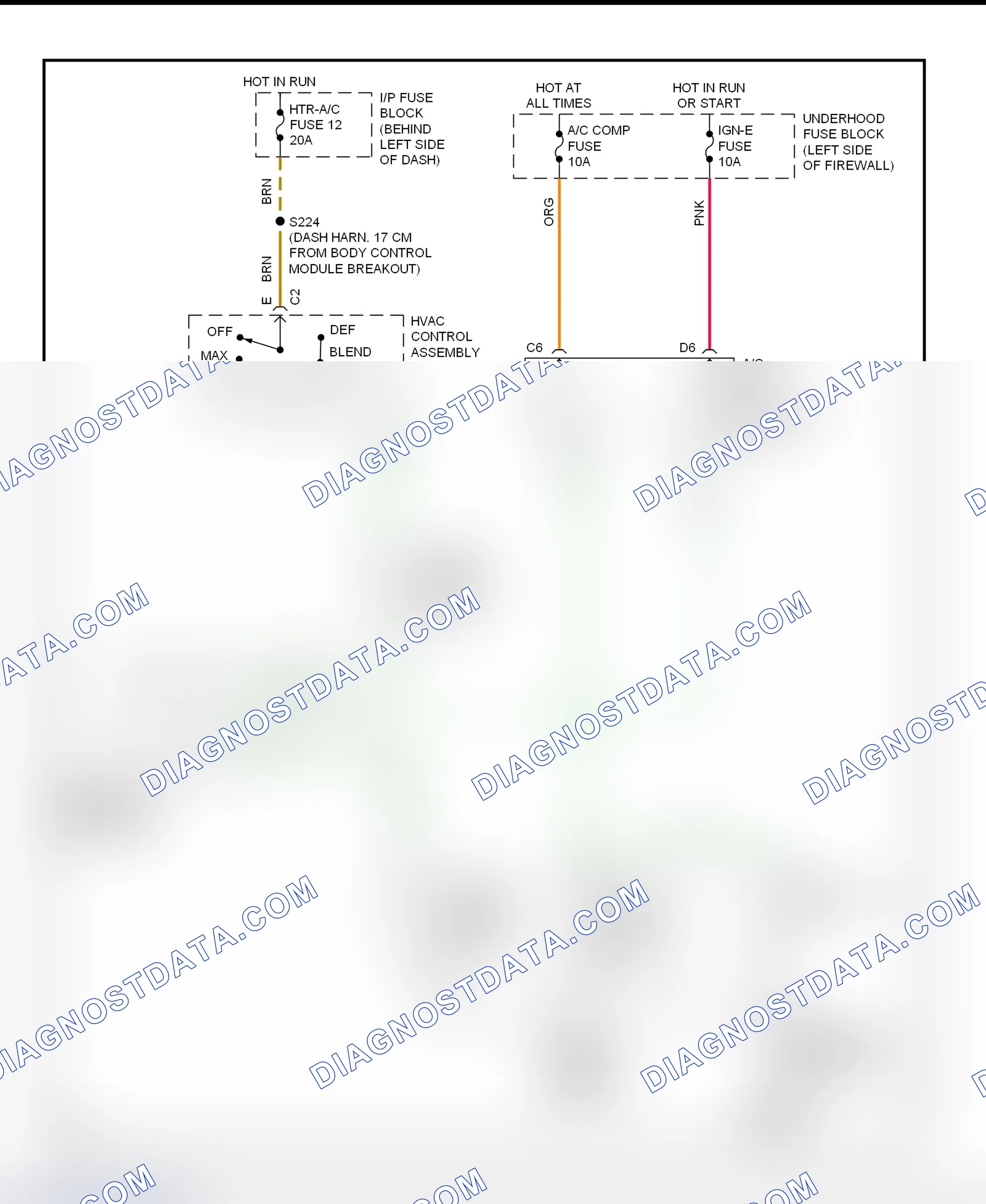 Scheme 37: A/C Compressor Clutch Control Circuit Wiring Diagram (2000-01 Astro & Safari)