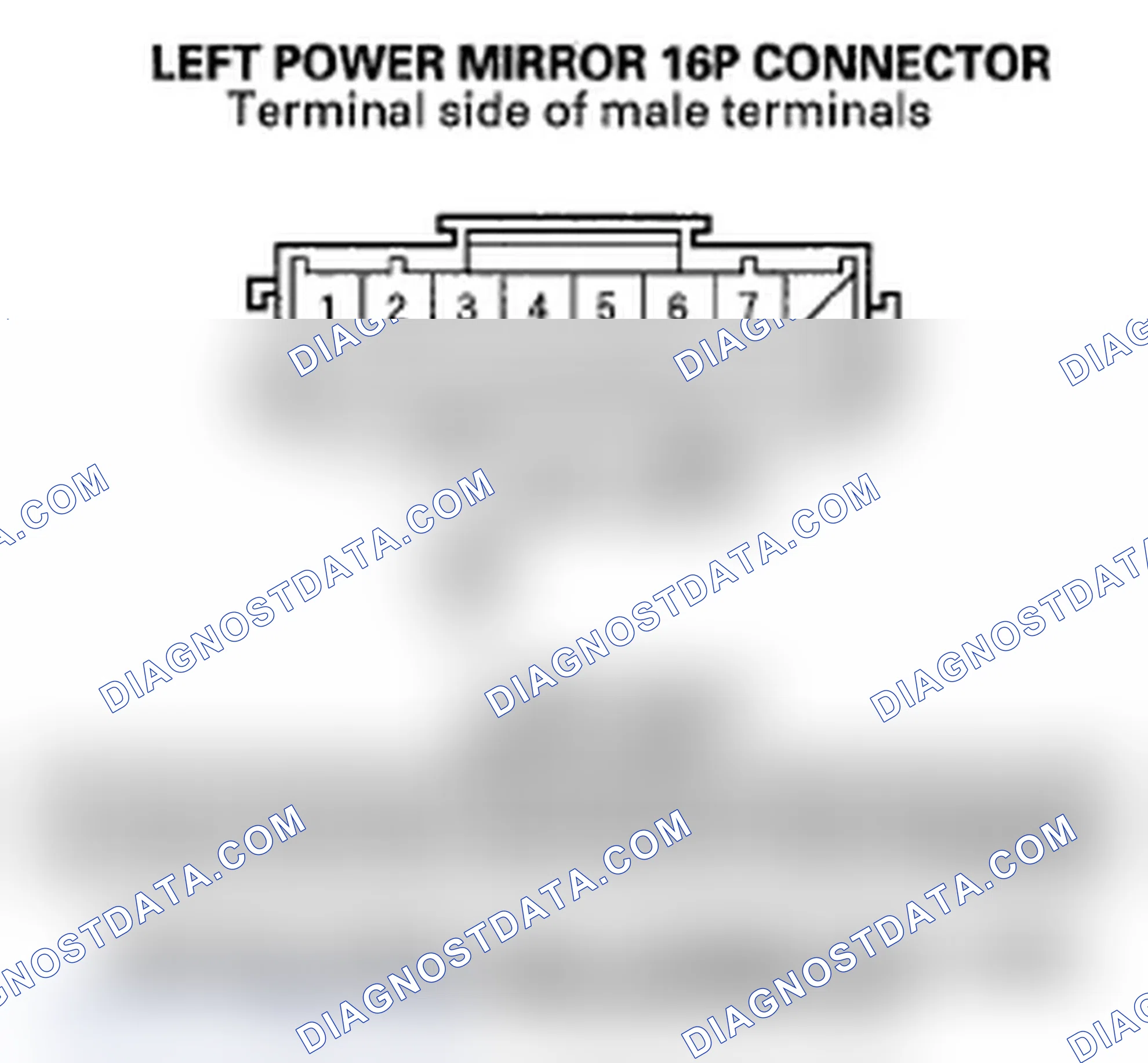 Scheme 77: DTC B2183: Left Power Mirror Vertical Sensor Signal Error