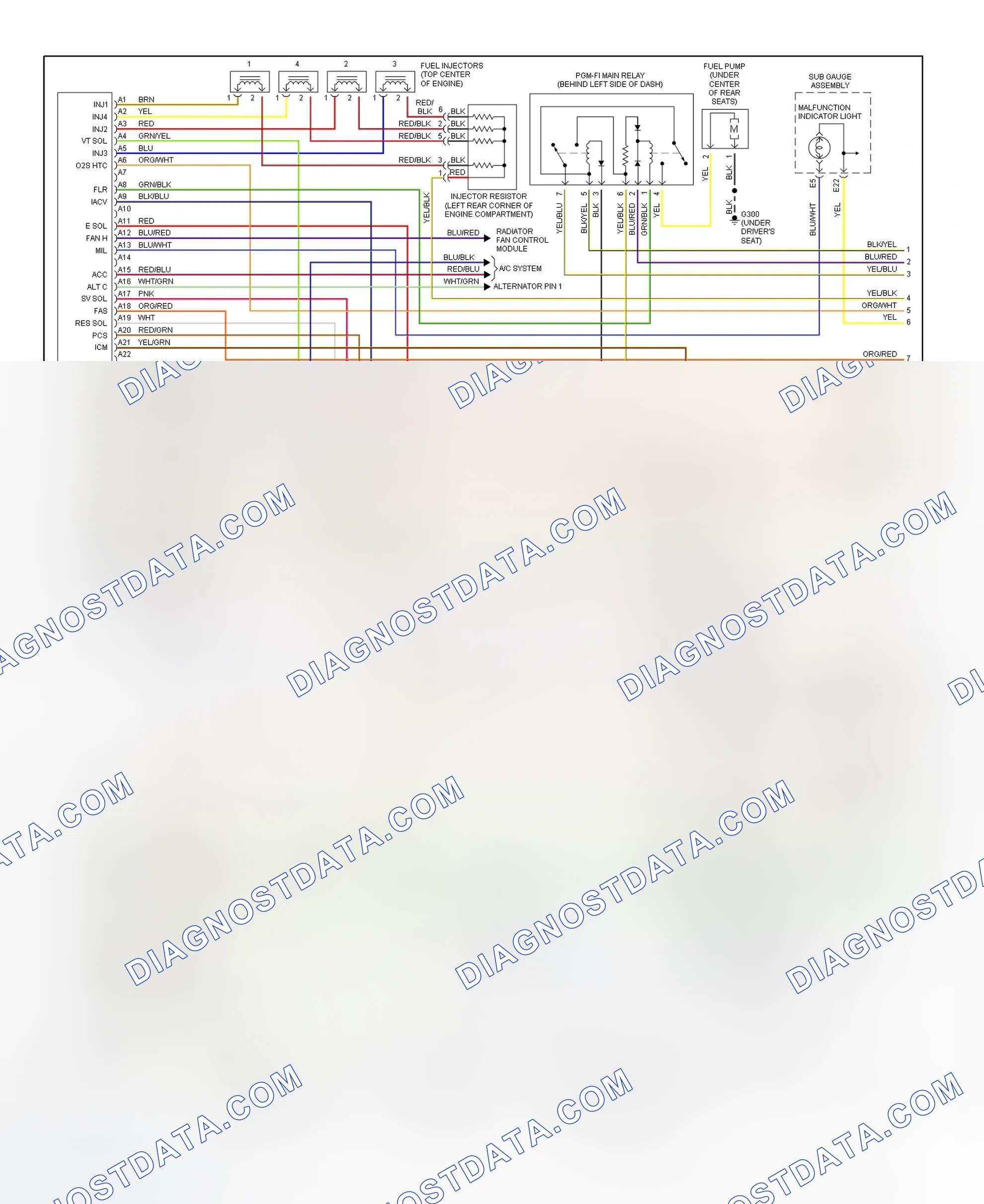 Scheme 10: Wiring Diagram (Prelude 2.2L - 1 Of 2)