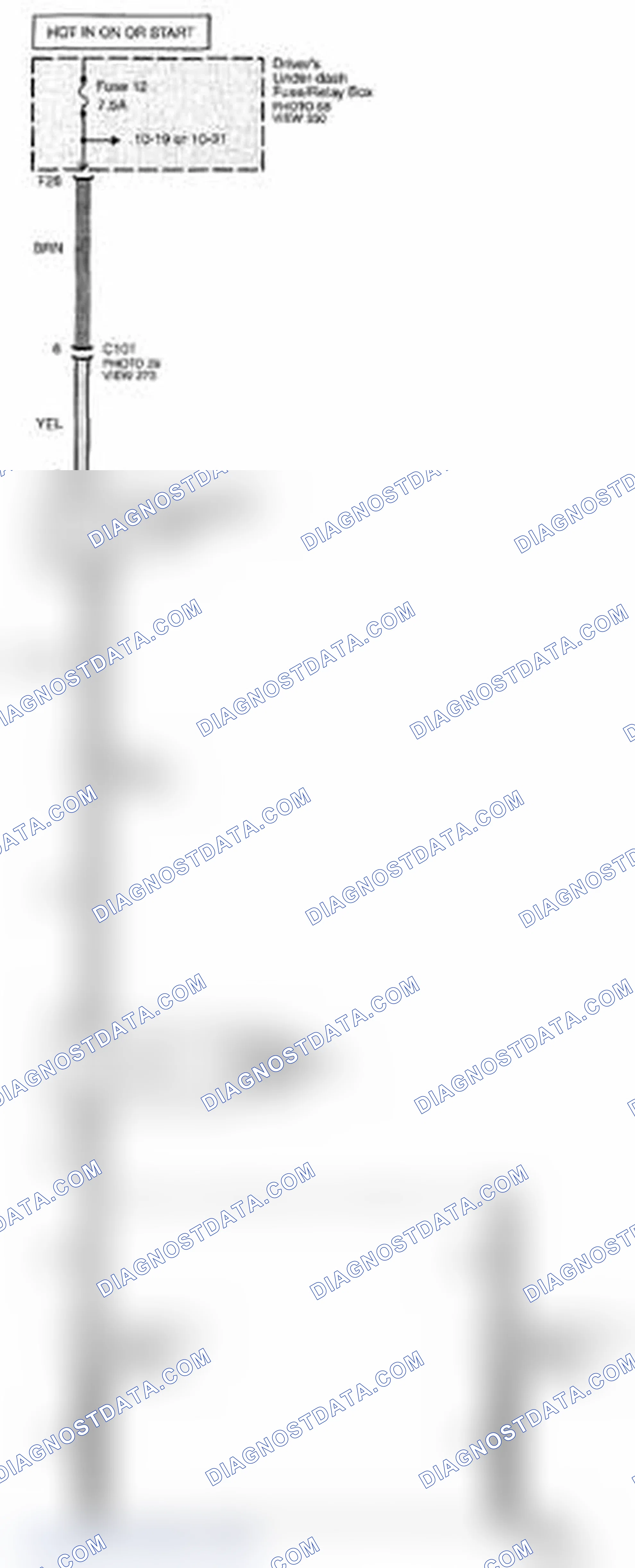 Scheme 342: Exterior Lights Circuit Diagram - Back-up Lights (M/T) (Page 110-12)
