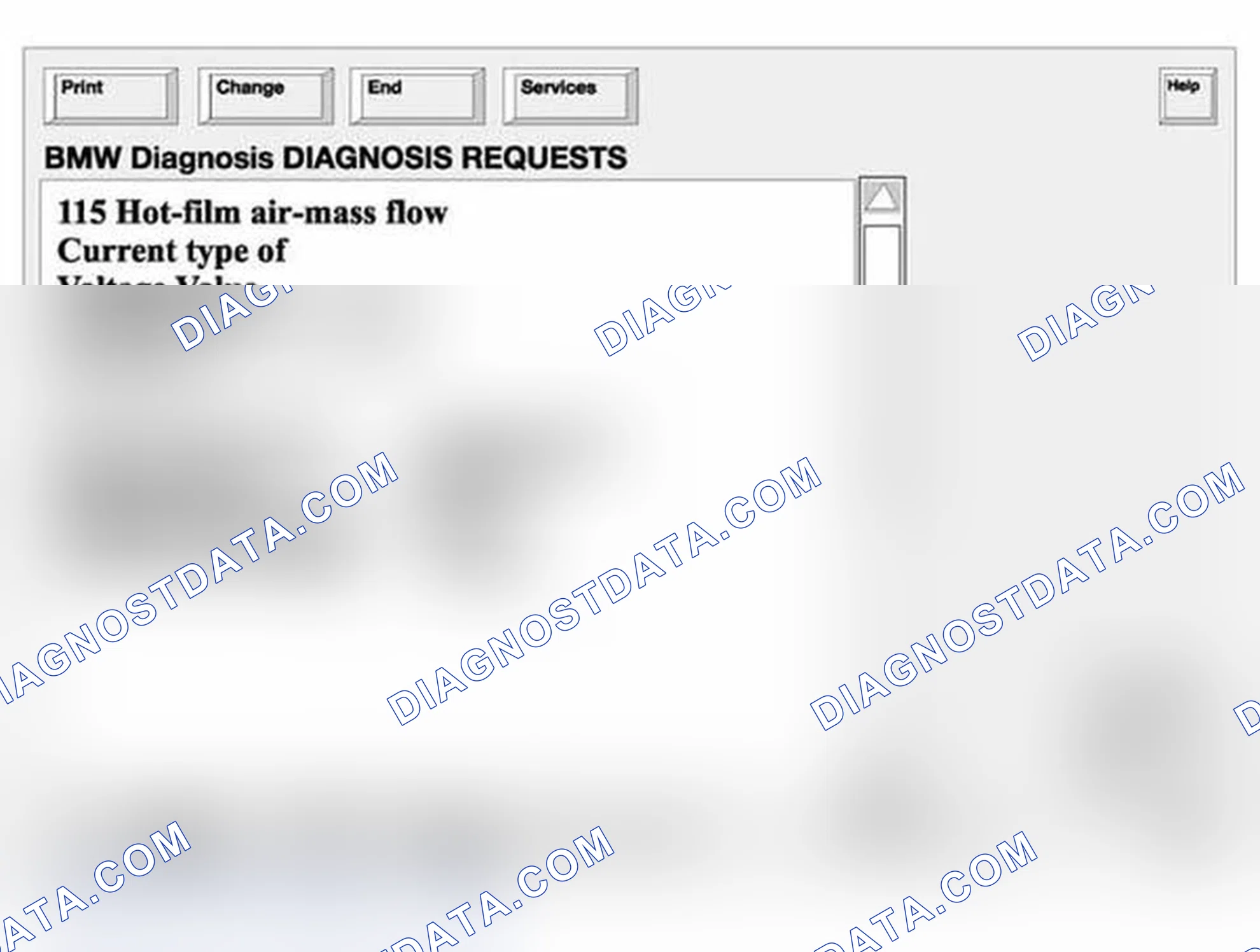 Scheme 449: Display BMW Diagnosis Request