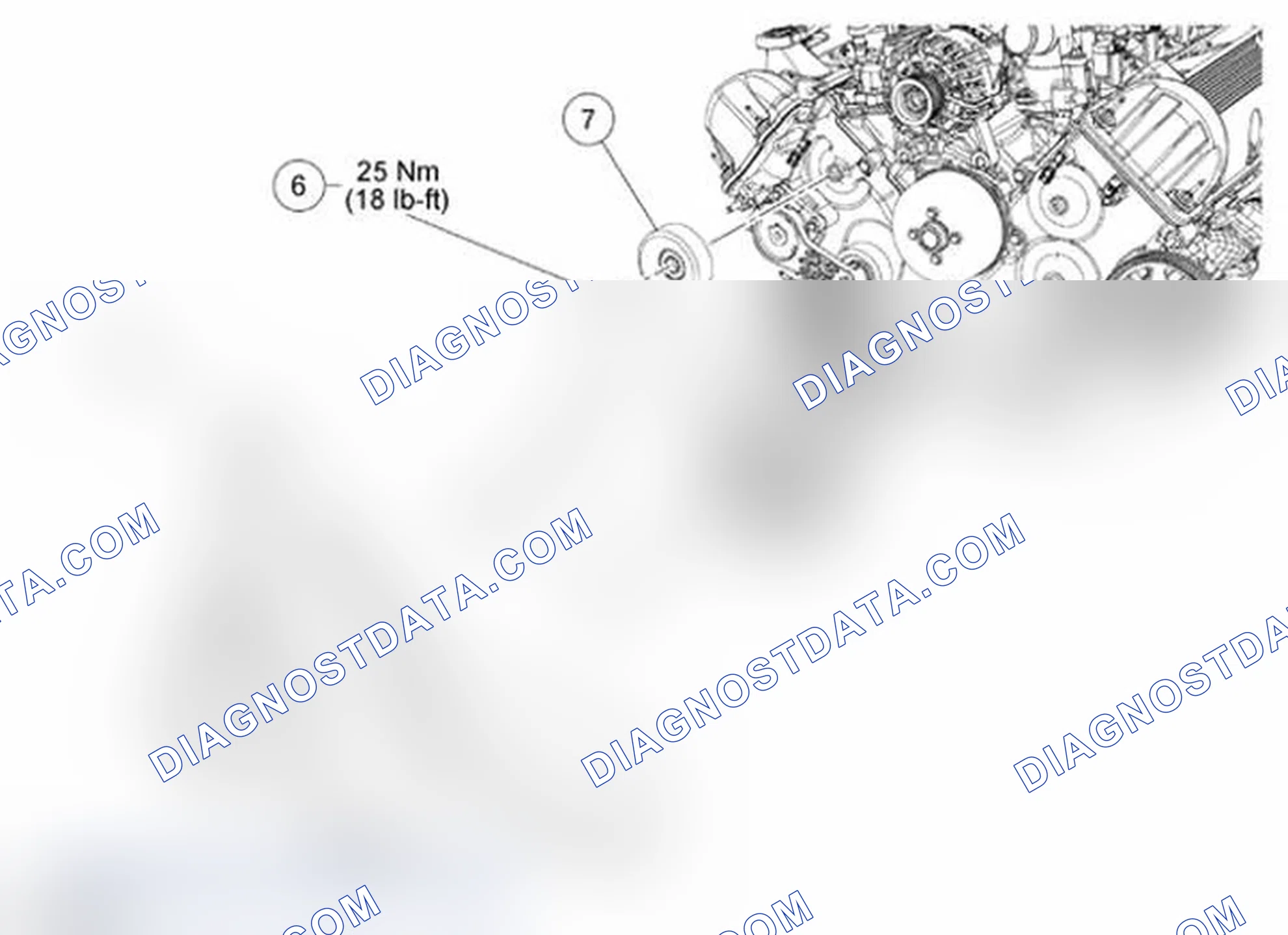 Scheme 351: Accessory Drive Belt, Idler Pulley and Crankshaft Pulley
