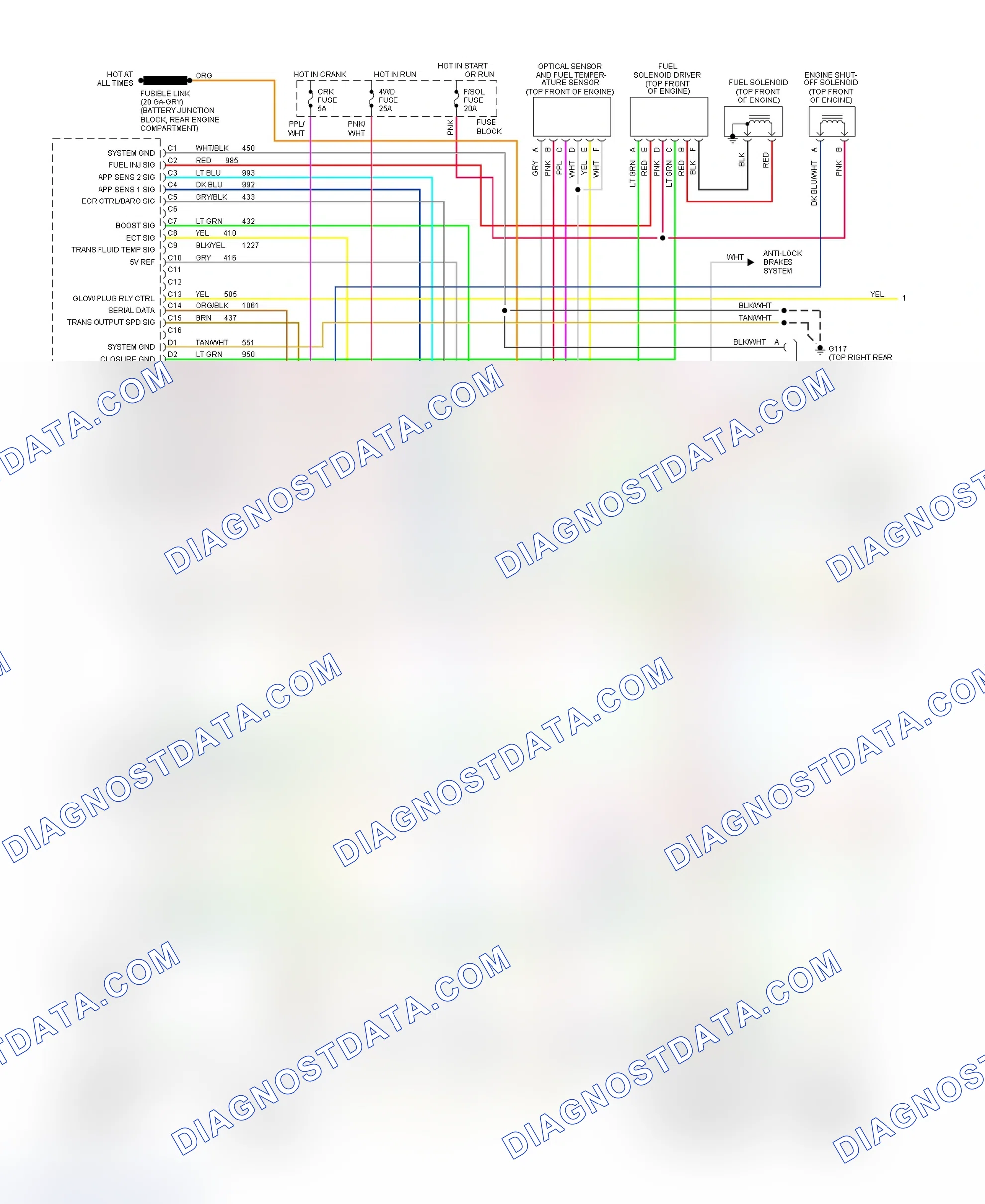 Scheme 14: Wiring Diagram (6.5L With M/T - 1 Of 2)
