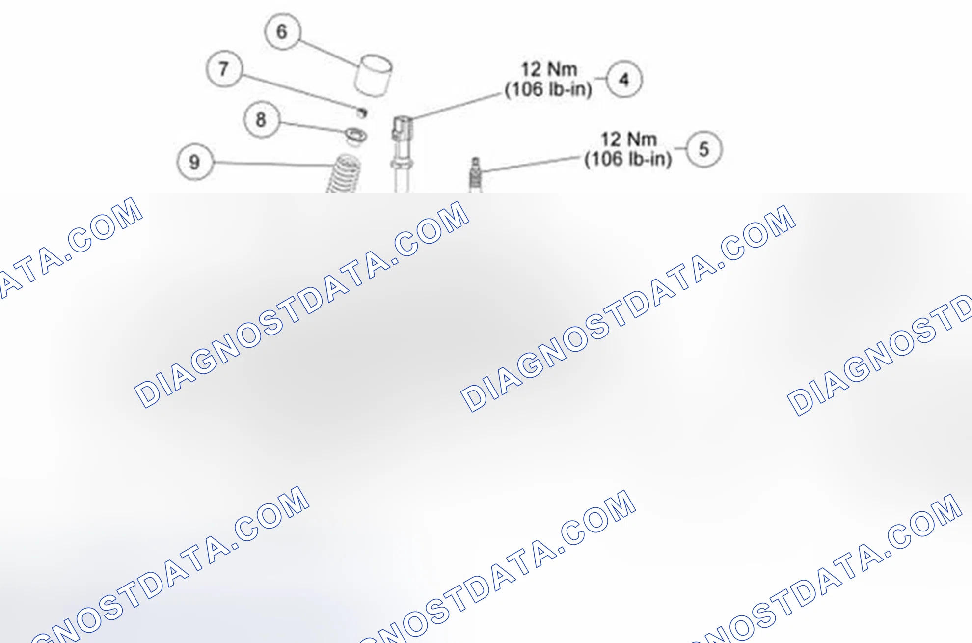 Scheme 206: Cylinder Head - EGR Valve, Spark Plugs, Cylinder Head Temperature (CHT) Sensor and Valves
