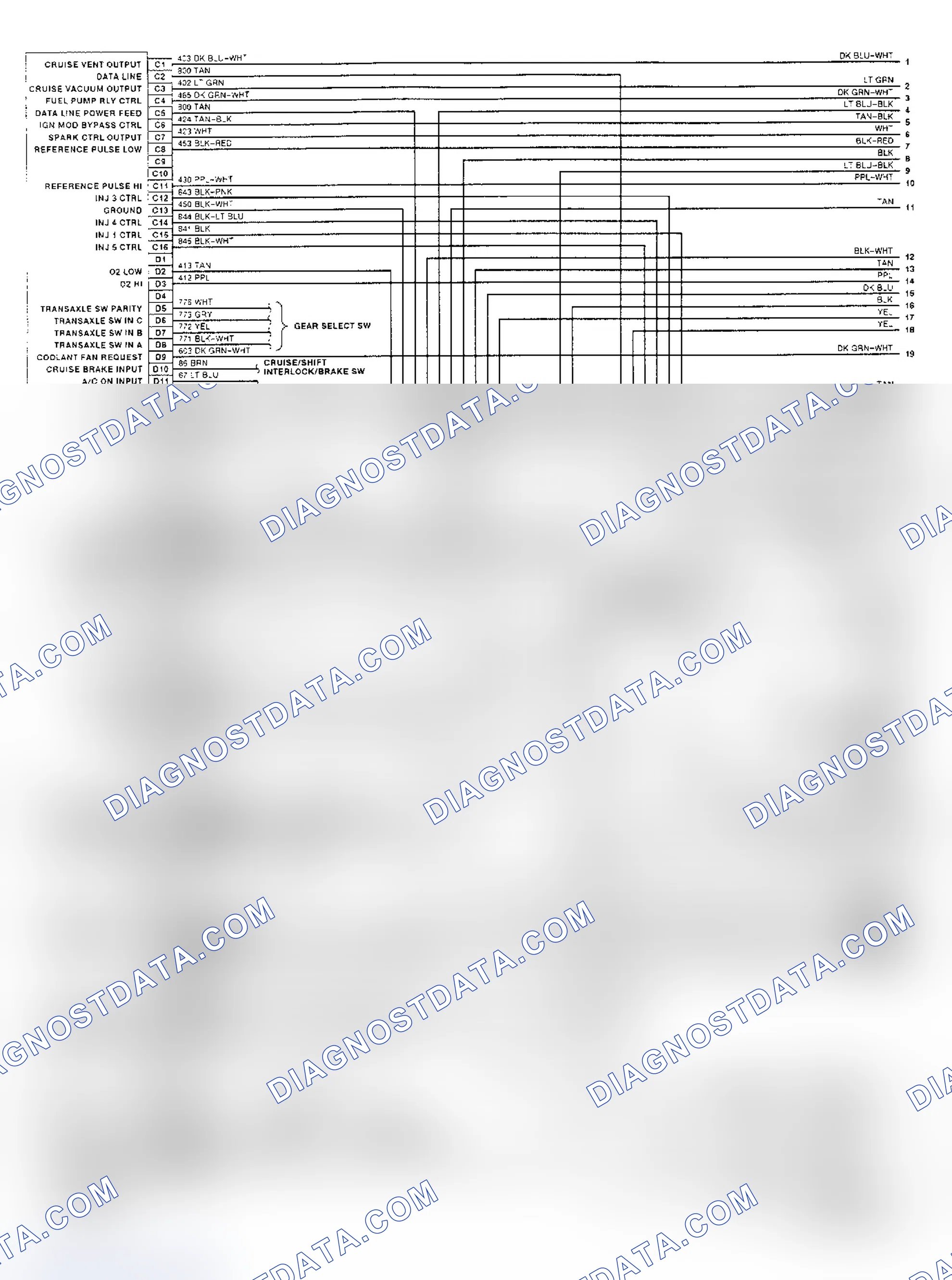 Scheme 20: 3.8L (VIN L) PCM Wiring Diagram (Bonneville SE - 1 Of 2)