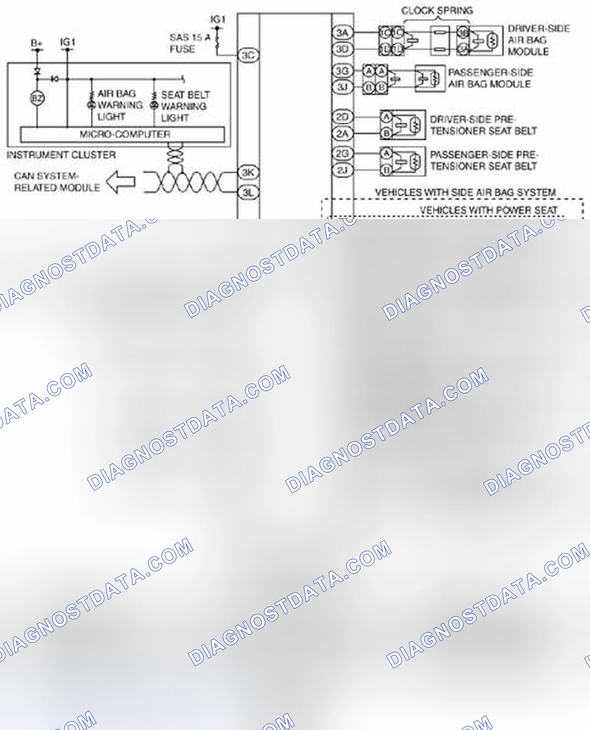 Scheme 236: Air Bag System Wiring Diagram [Two-Step Deployment Control System] - Vehicles With DSC