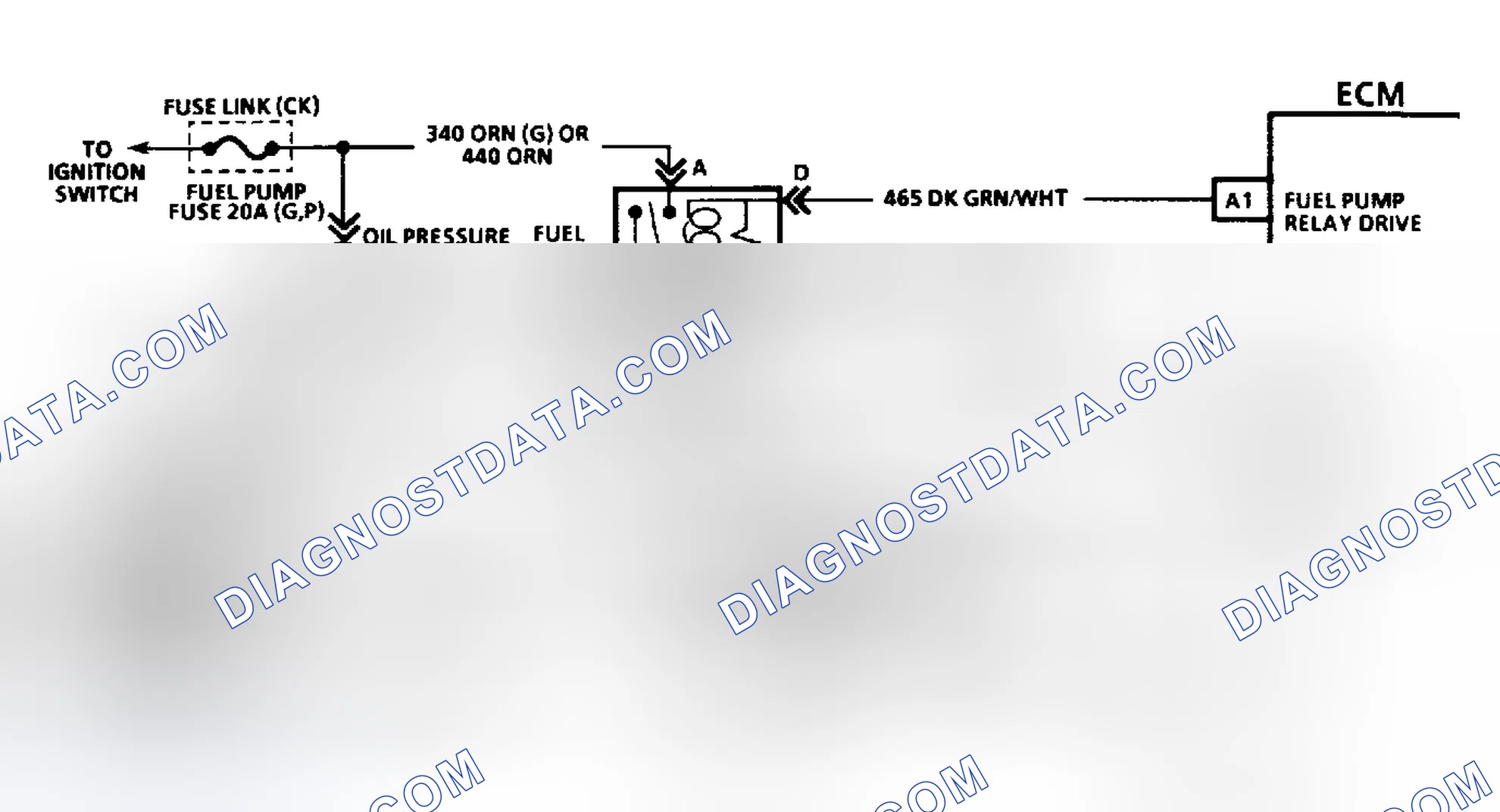 Scheme 244: CODE 54, FUEL PUMP CIRCUIT