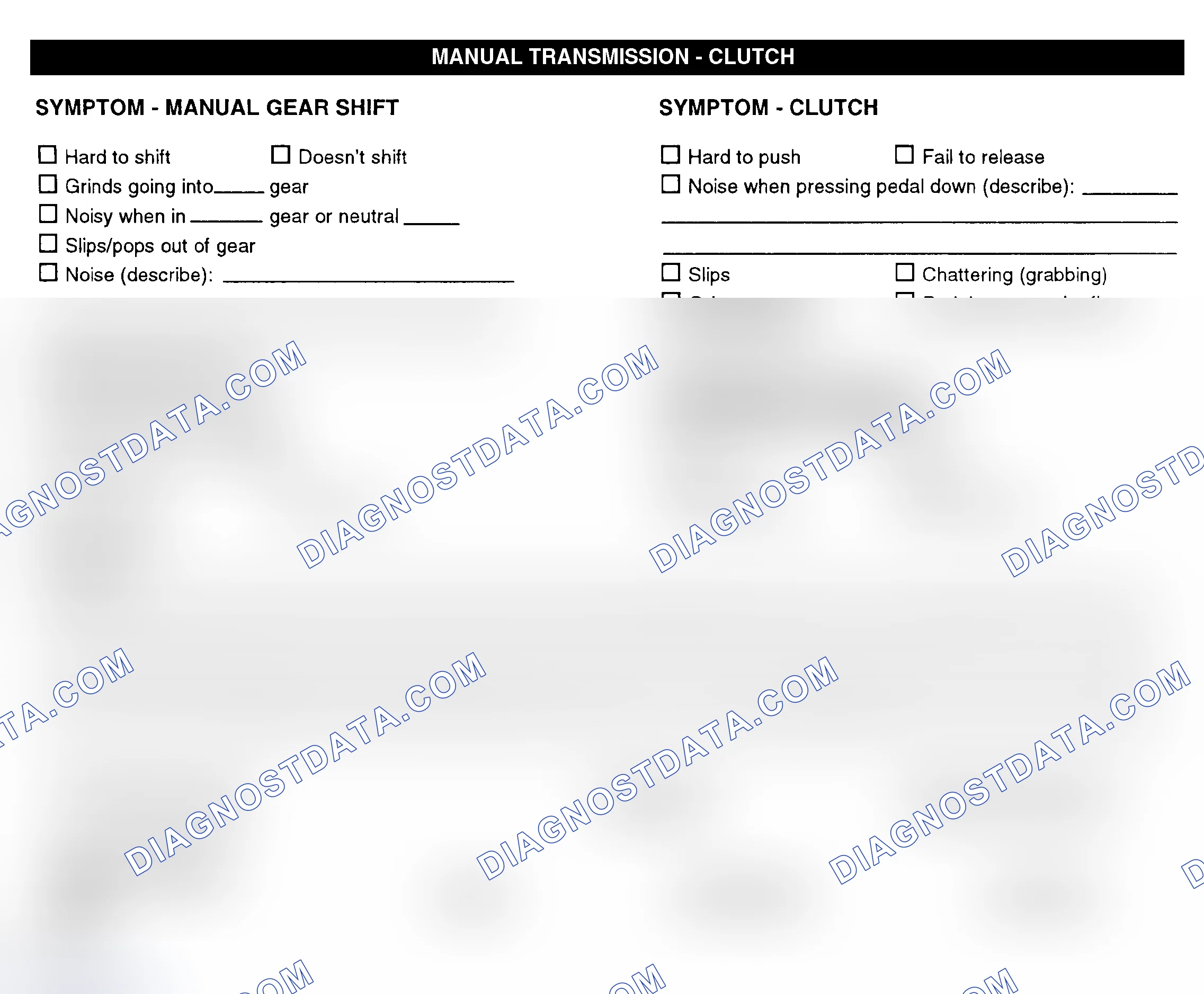 Scheme 10: Manual Transmission & Clutch