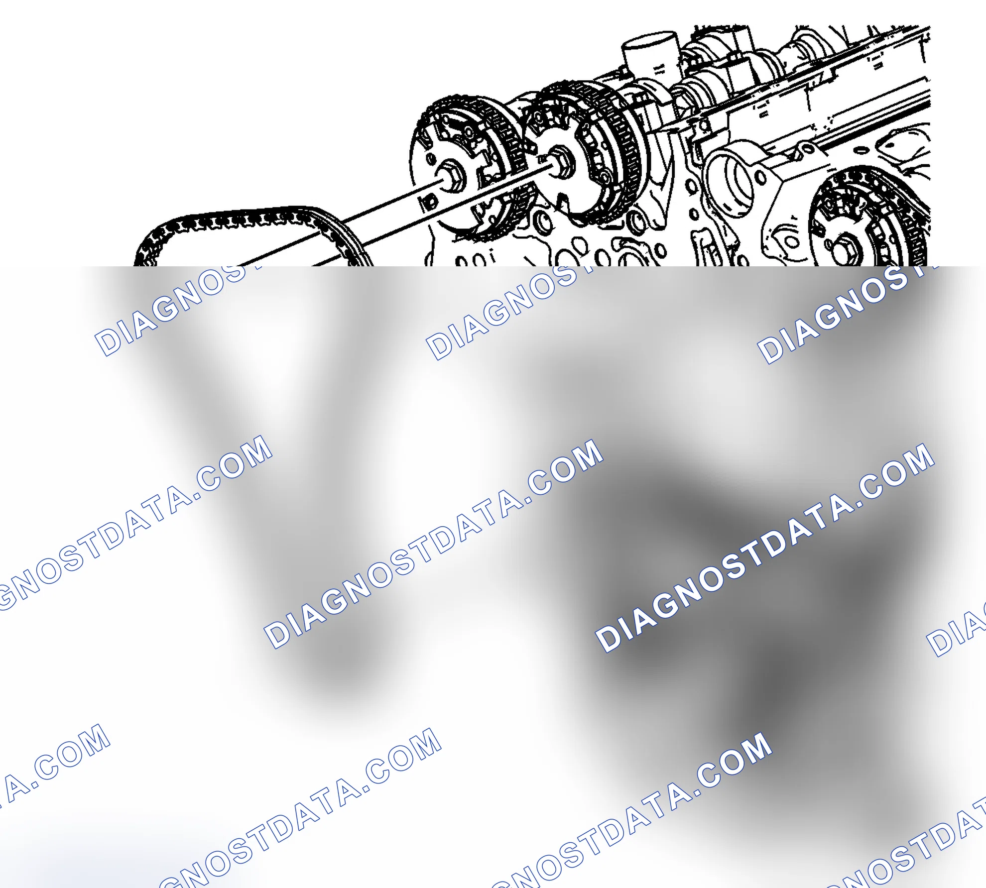 Scheme 36: Secondary Camshaft Intermediate Drive Chain Removal - Right Side