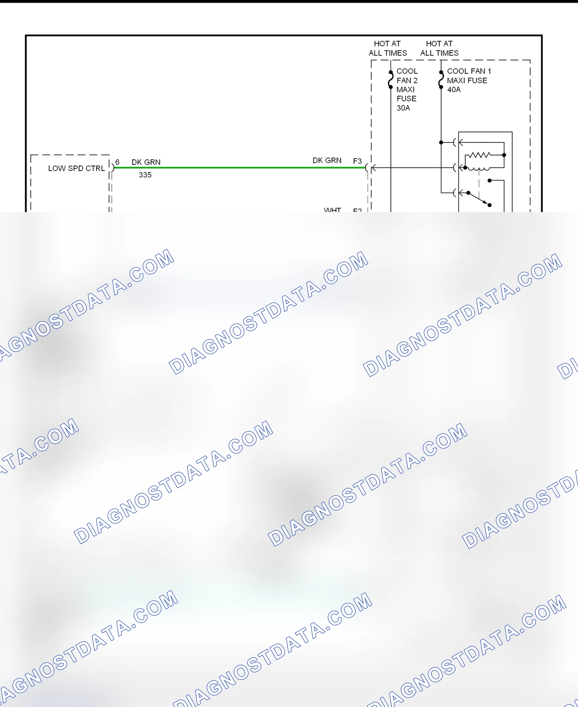 Scheme 33: Cooling Fan System Wiring Diagram (1999 Grand Prix)