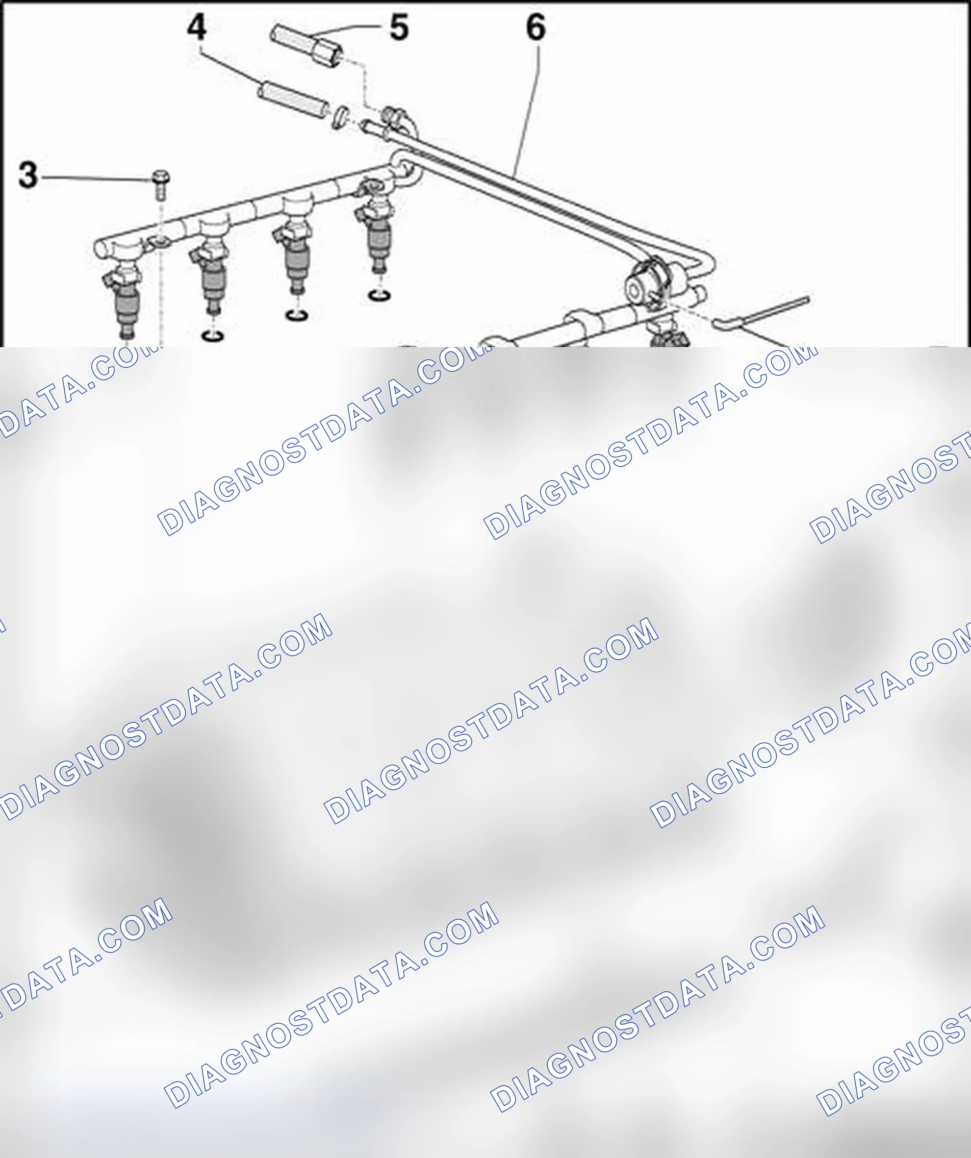 Scheme 260: Intake manifold (vehicles with fuel return line), component overview