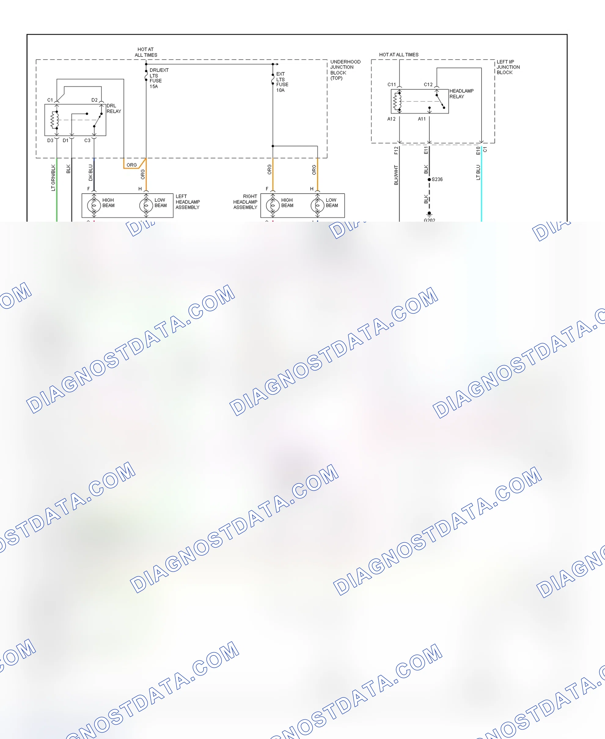Scheme 21: Headlight Systems & Daytime Running Lights Wiring Diagram (Impala & Monte Carlo)