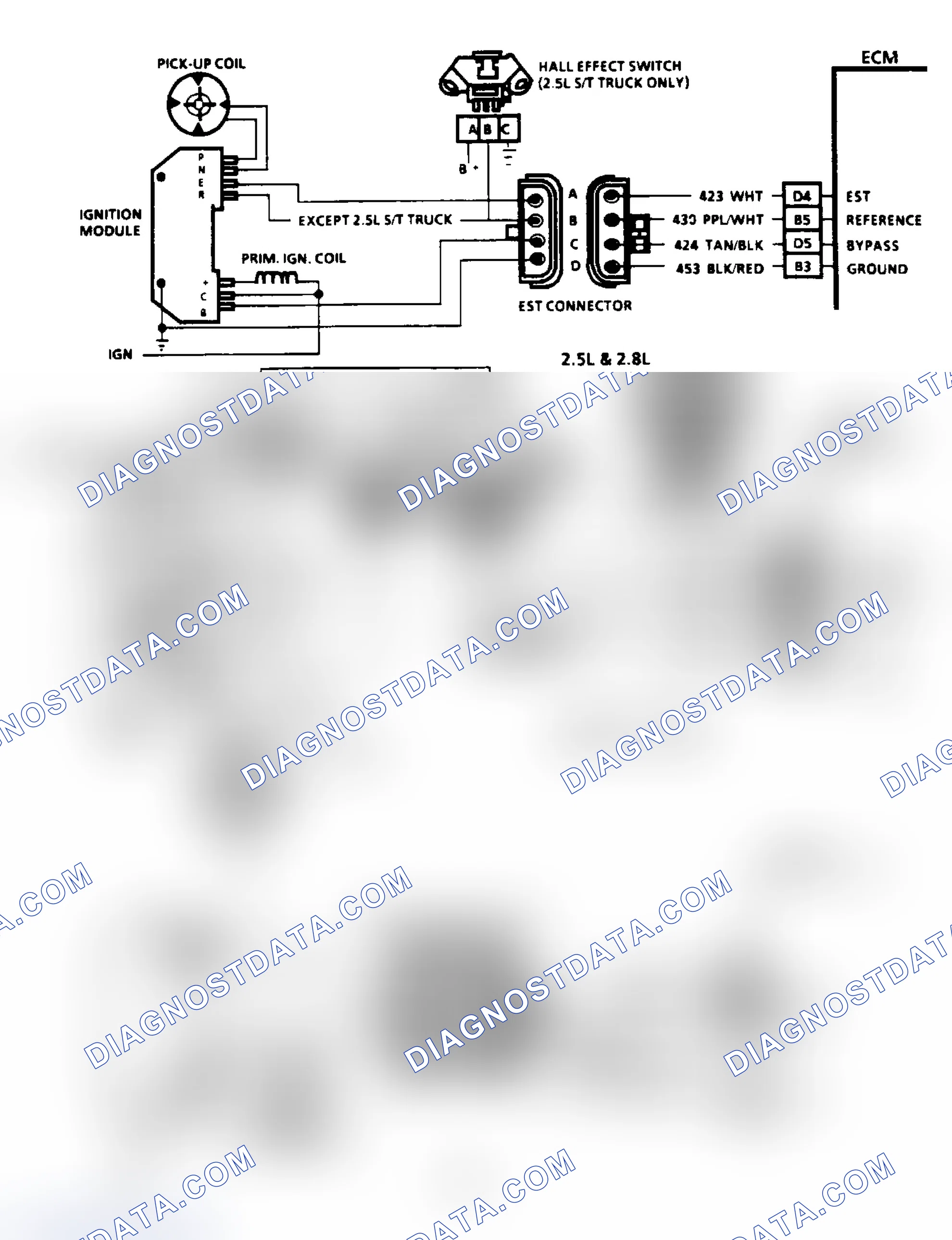 Scheme 71: Code 42: EST With HEI Ignition Circuit Diagram