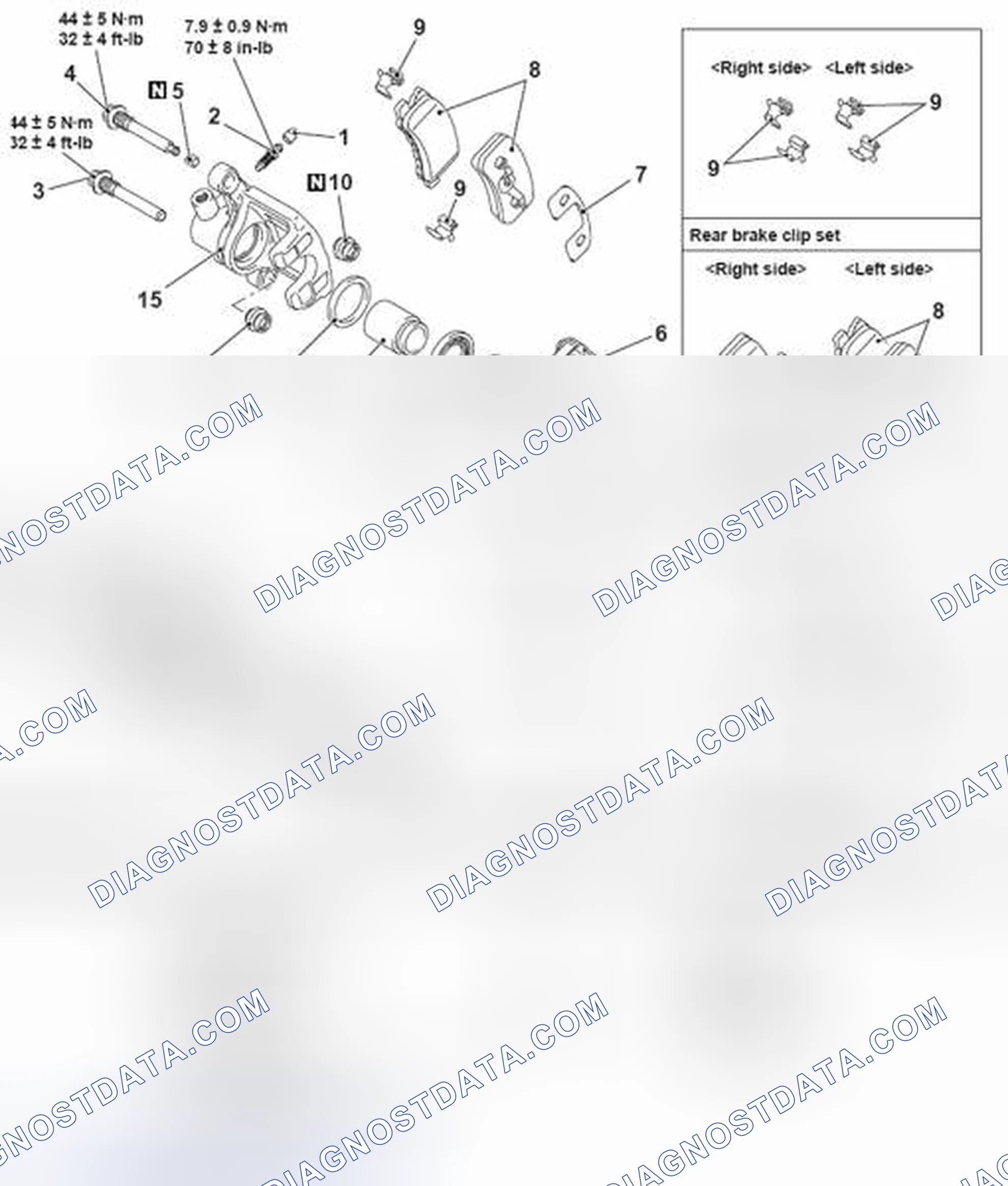 Scheme 32: DISASSEMBLY AND ASSEMBLY - 16-INCH REAR DISC BRAKE (EXCEPT RALLIART)