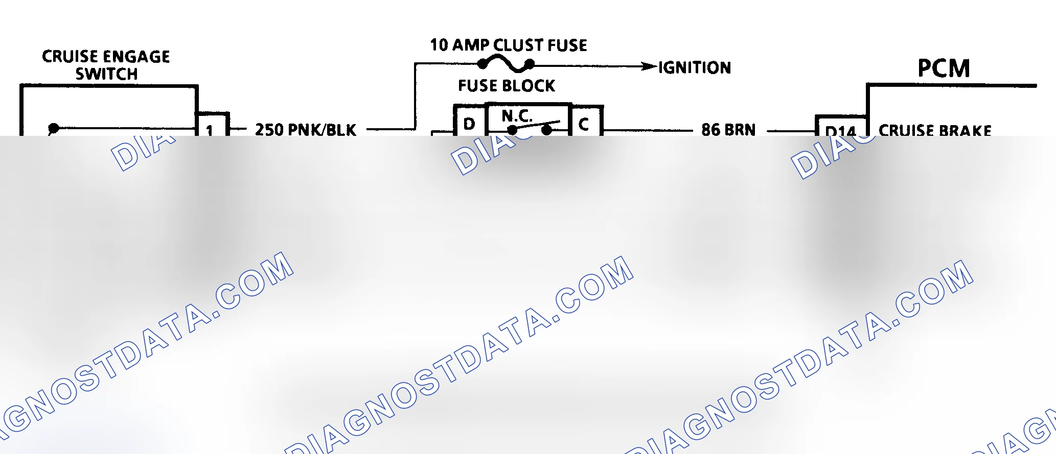Scheme 252: Code 67 Schematic (3.8L "W" Body) Cruise Switches