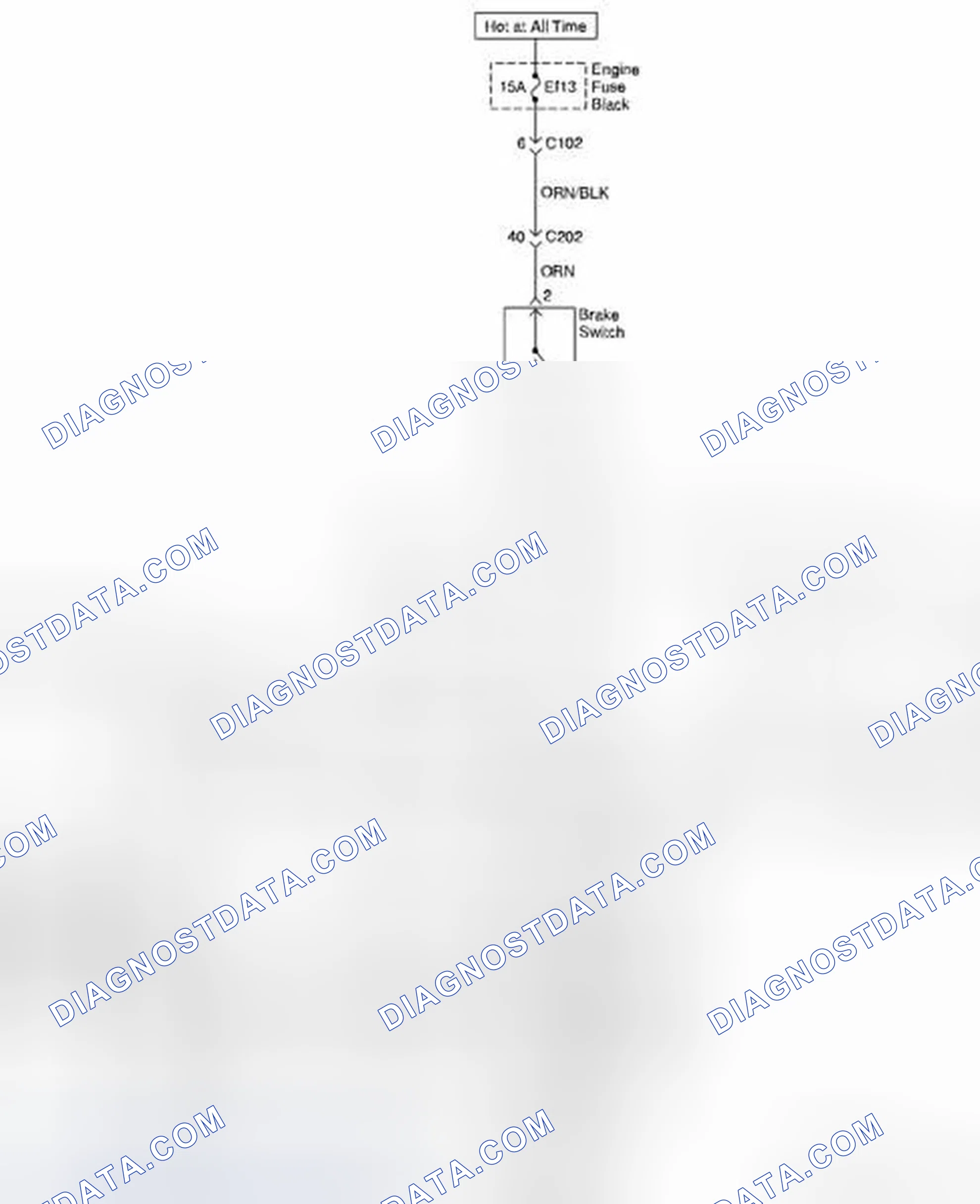 Scheme 13: Stoplamps Circuit Diagram (For NOTCHBACK, HATCHBACK Model)