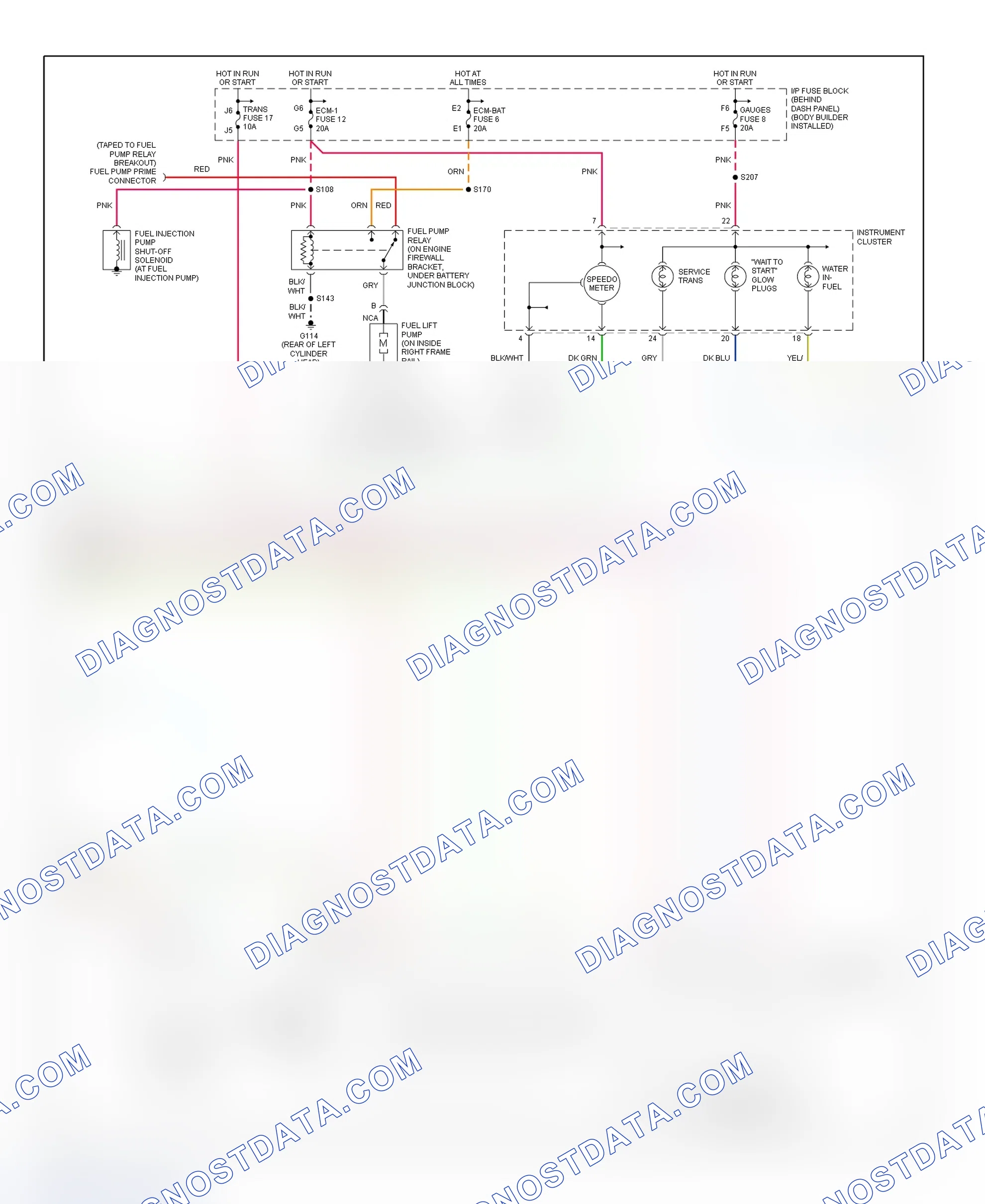 Scheme 100: PCM Wiring Diagram (Forward Control - Commercial Chassis - 6.5L VIN Y - 2 Of 3)