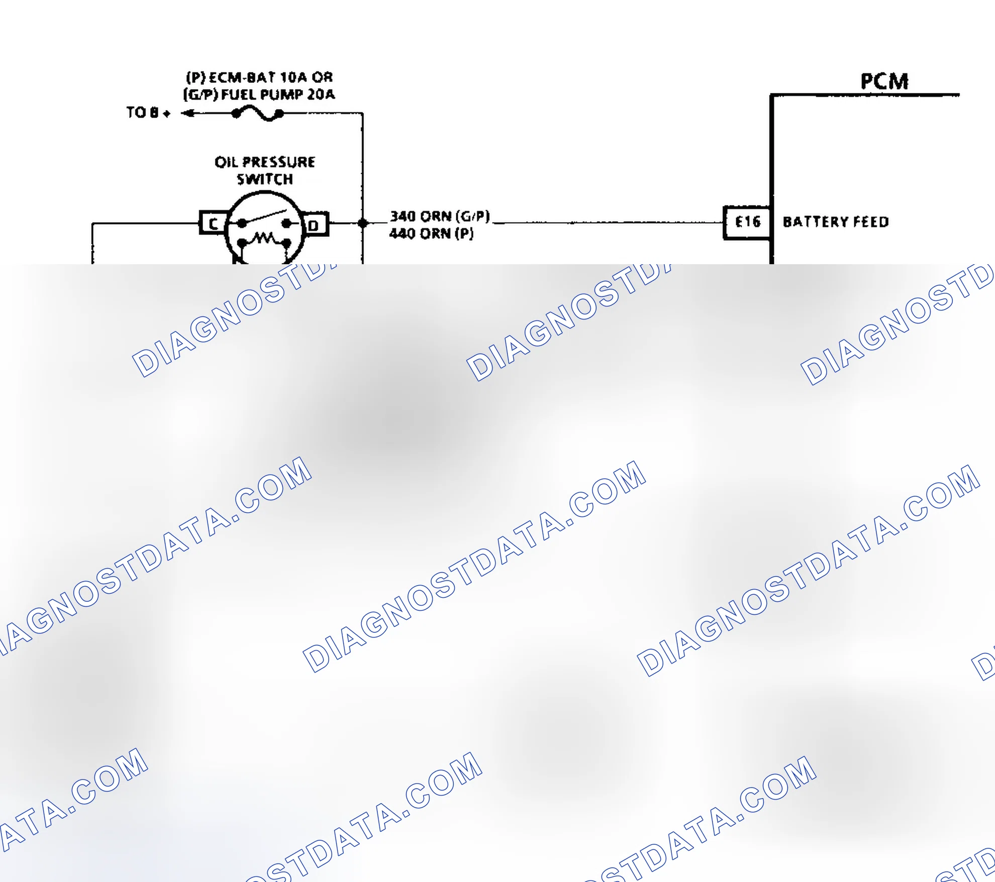 Scheme 140: Code 54 Schematic ("P" Series A/T) Fuel Pump Circuit