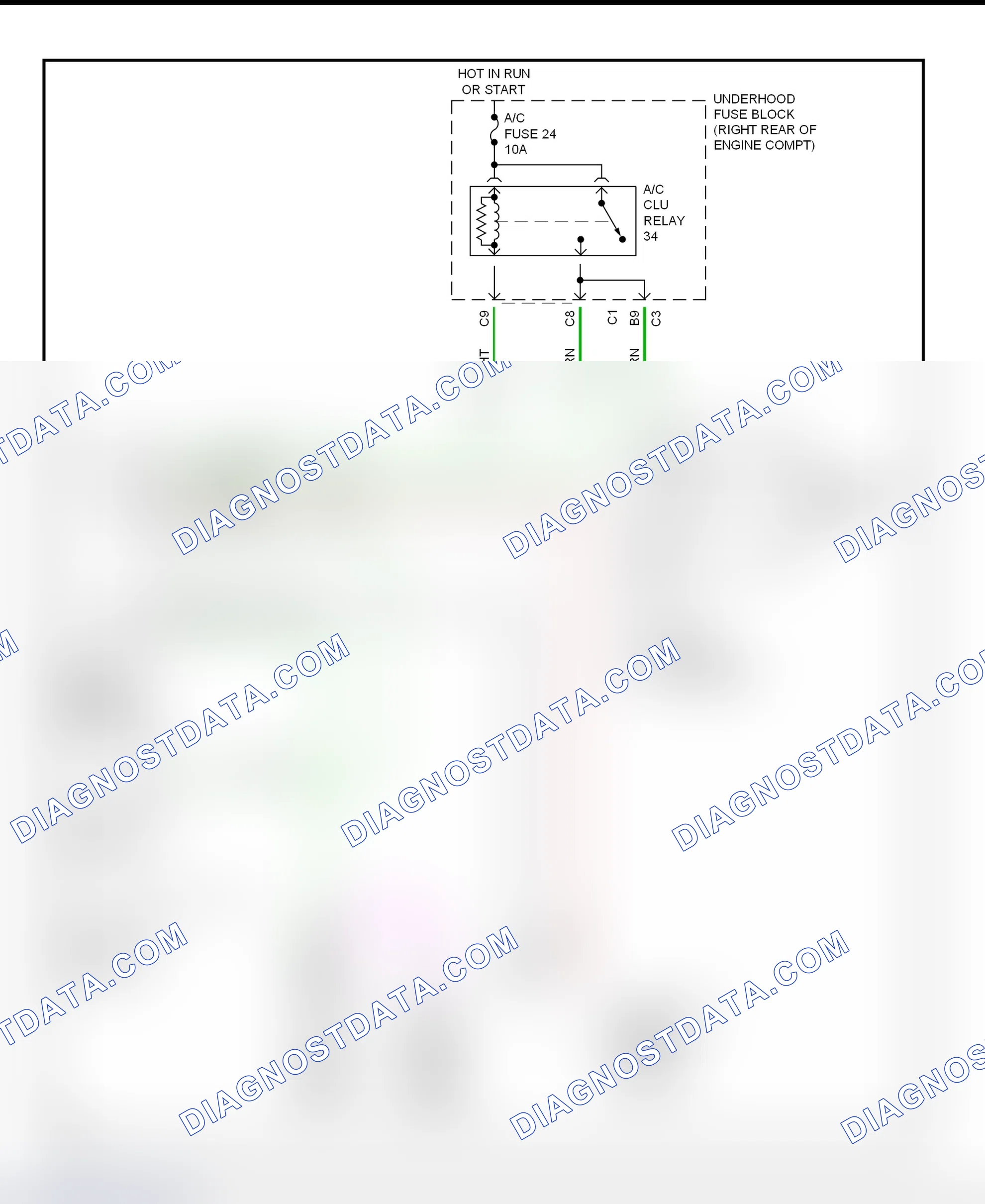 Scheme 51: A/C Compressor Clutch Control Circuit Wiring Diagram (2000-01 Corvette)
