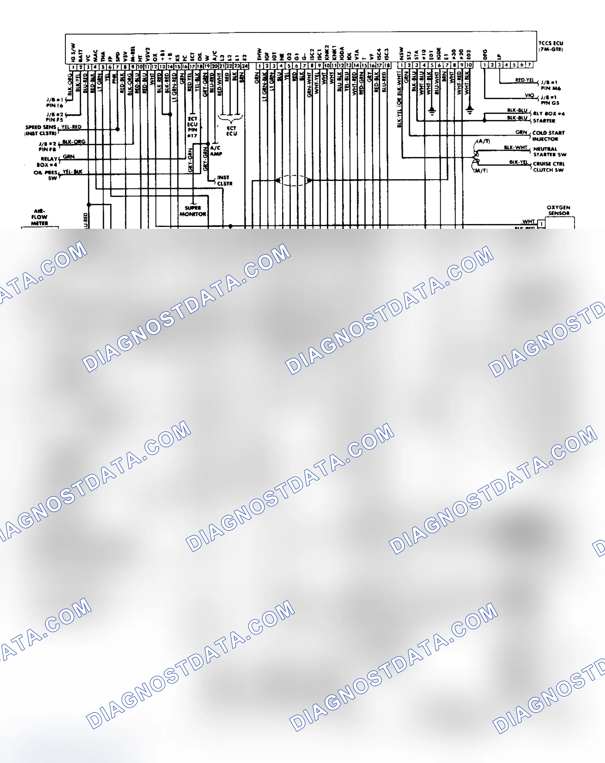 Scheme 63: EFI/TCCS Wiring Diagram (Supra - W/7M-GTE Engine)