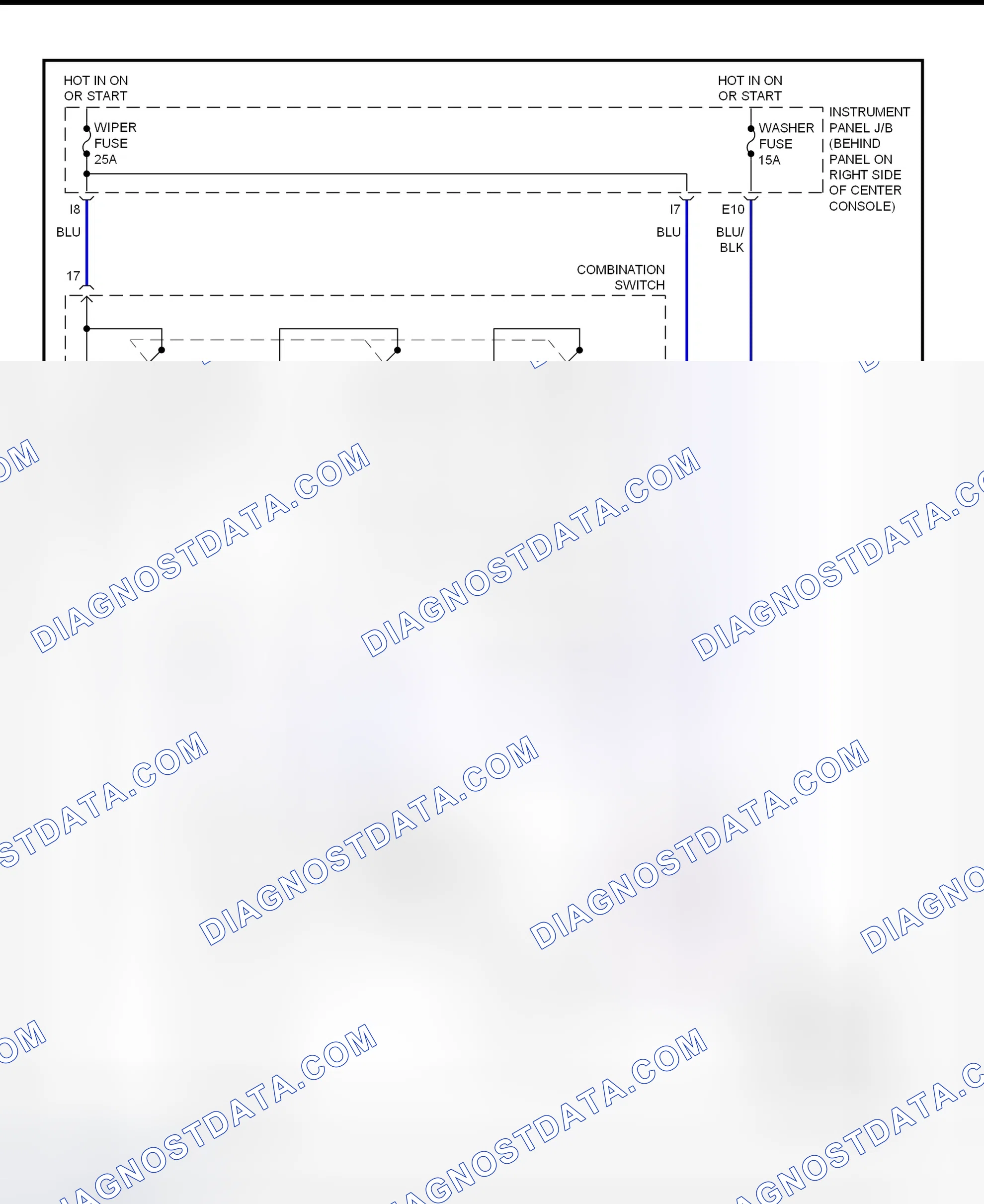 Scheme 13: Wiper/Washer System Wiring Diagram (Celica - Front)